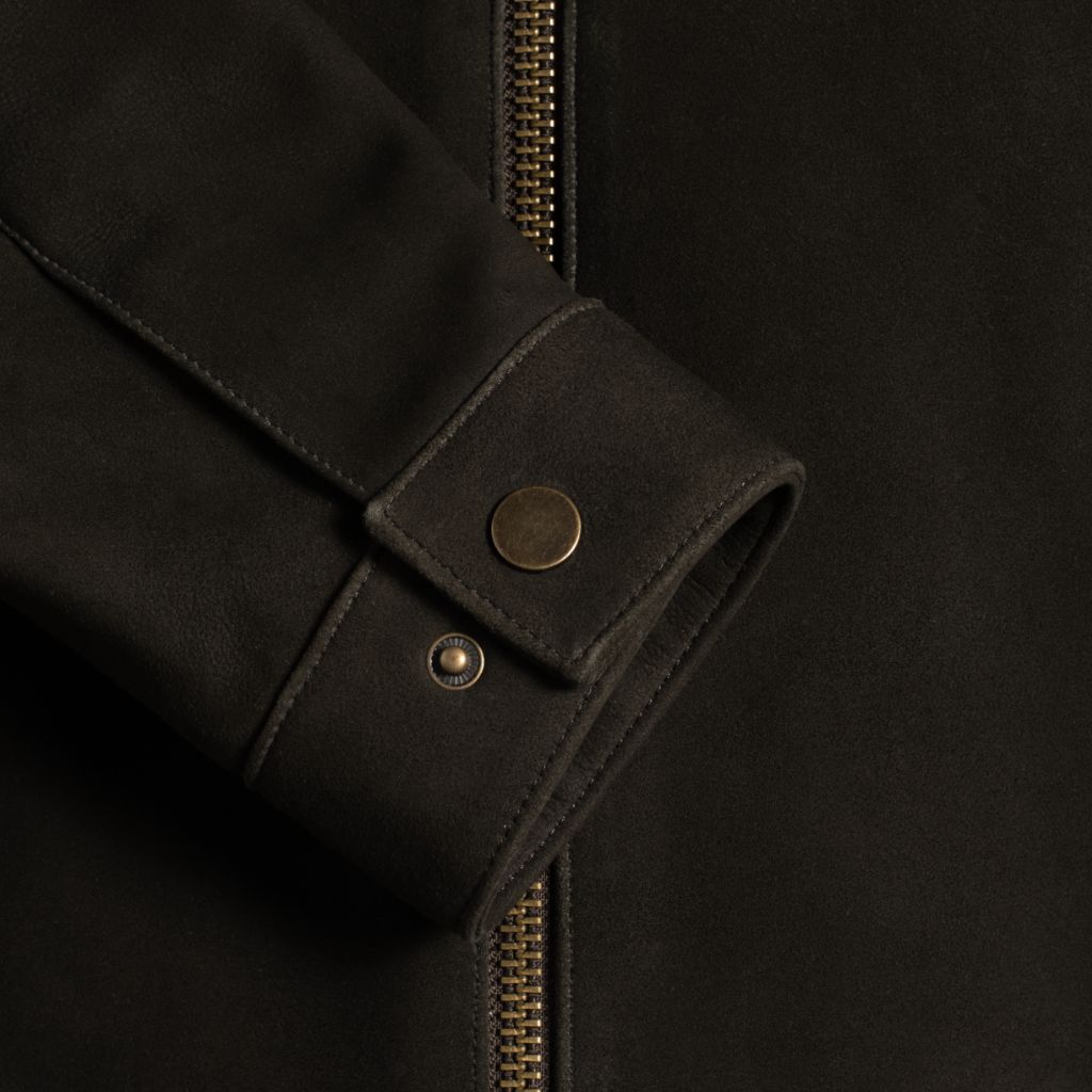 Sowachi Racer Jacket | Dark Olive Suede