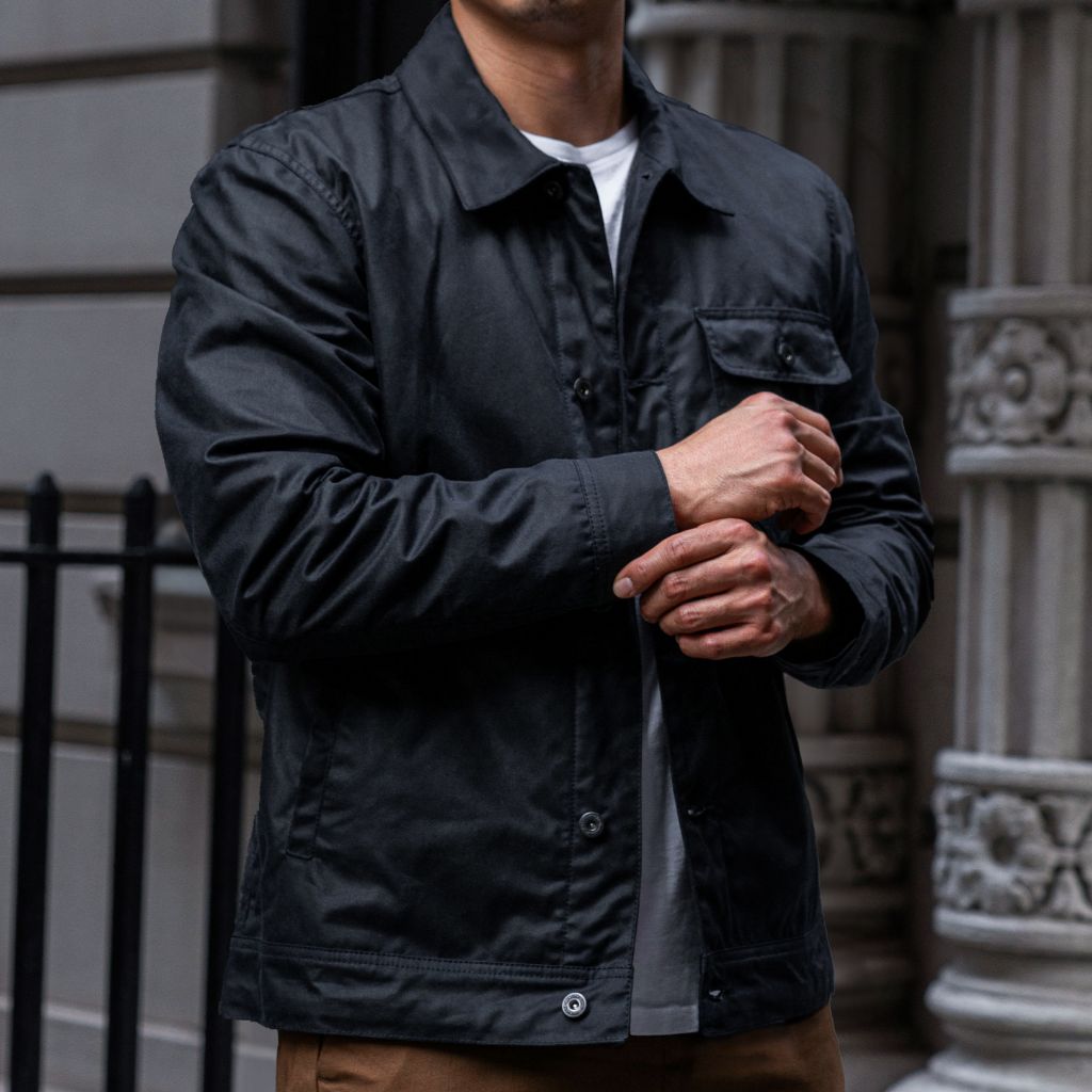 Sowachi Waxed Canvas Field Jacket | Navy