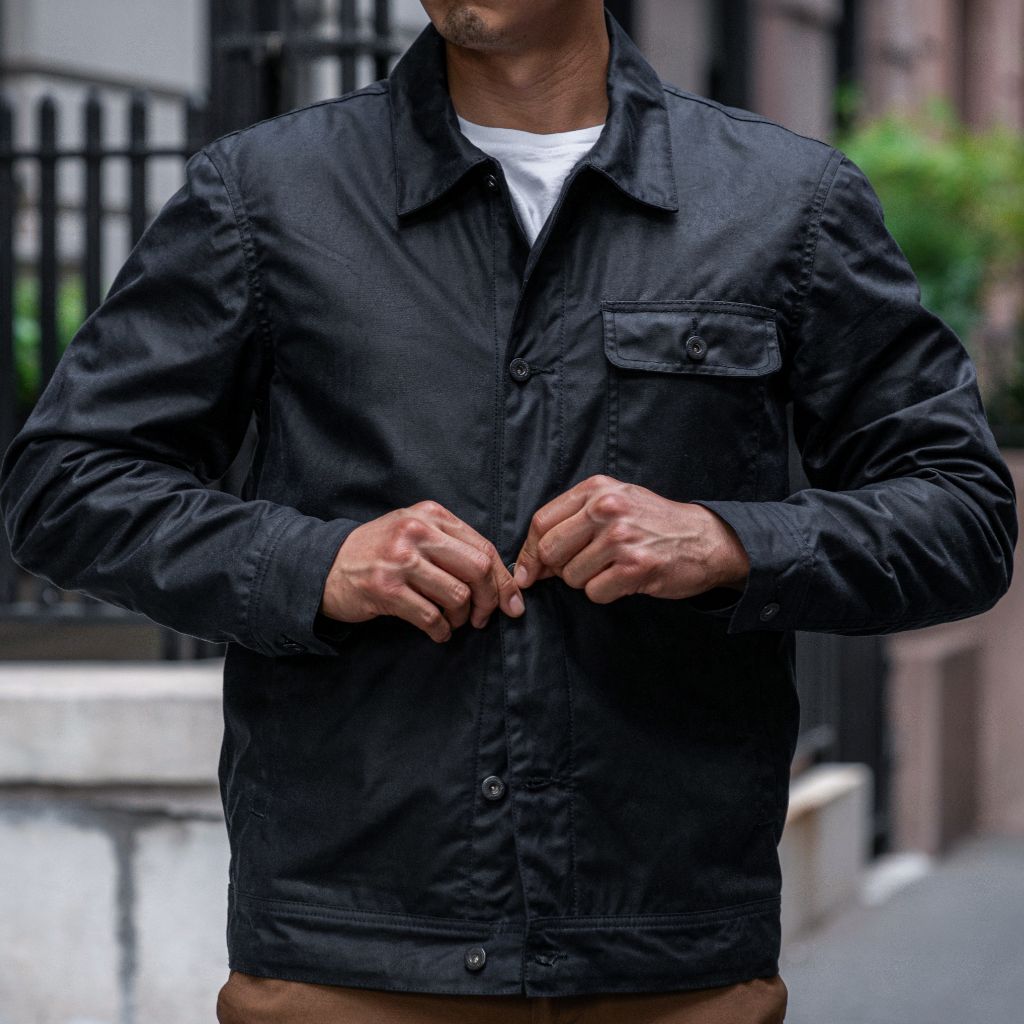 Sowachi Waxed Canvas Field Jacket | Navy