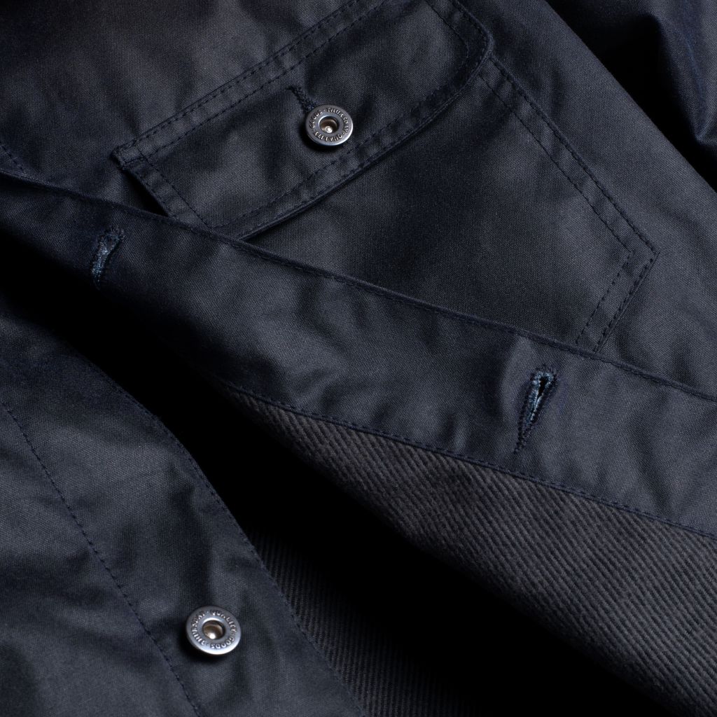 Sowachi Waxed Canvas Field Jacket | Navy