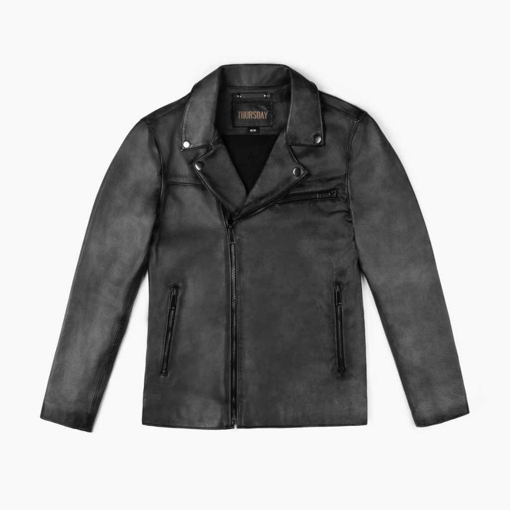 Sowachi [S] Motorcycle Jacket | Distressed Black