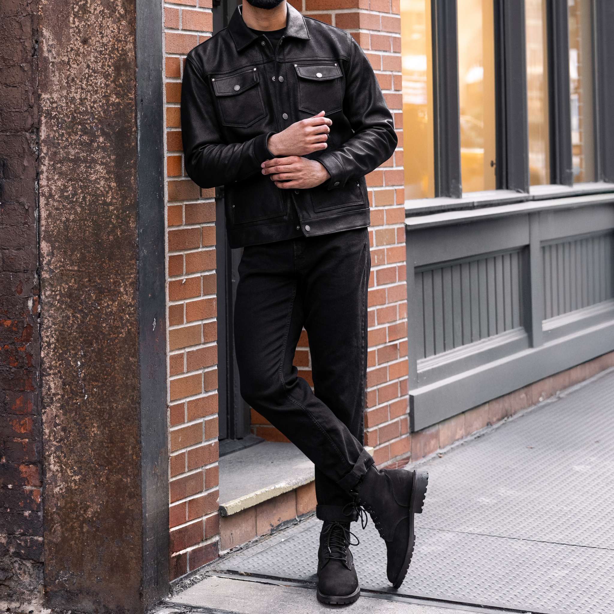 Sowachi Roughout Cruiser Jacket | Black