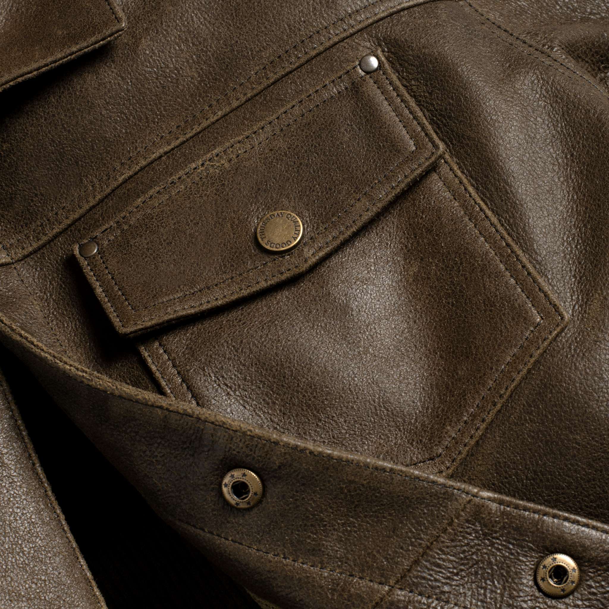Sowachi Roughout Cruiser Jacket | Dark Olive