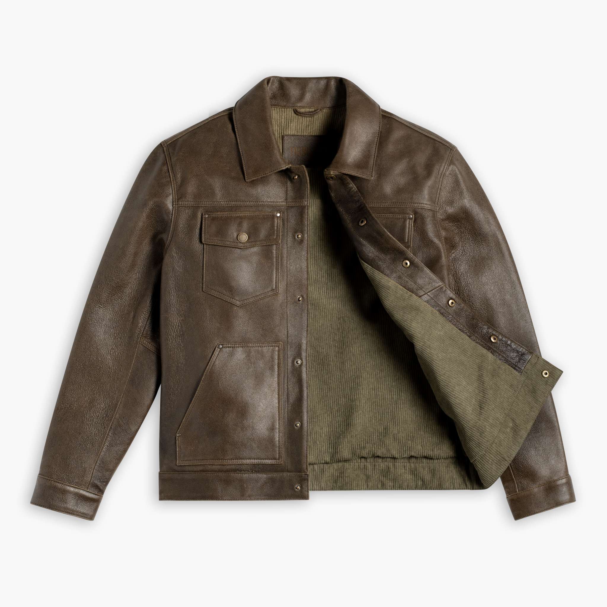 Sowachi Roughout Cruiser Jacket | Dark Olive