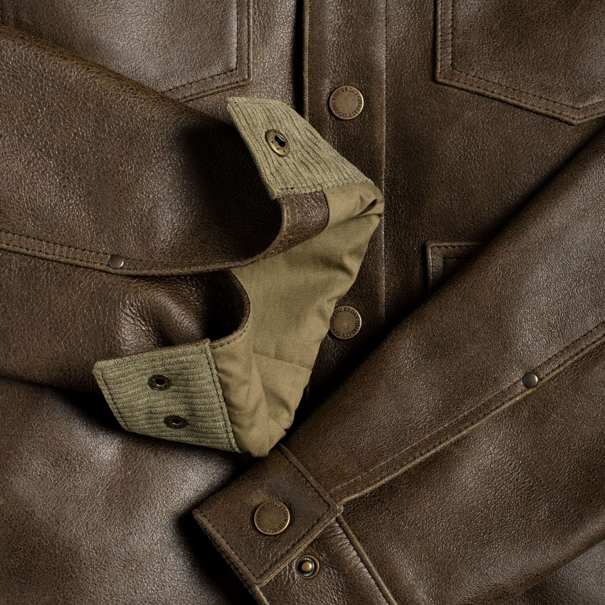 Sowachi Roughout Cruiser Jacket | Dark Olive