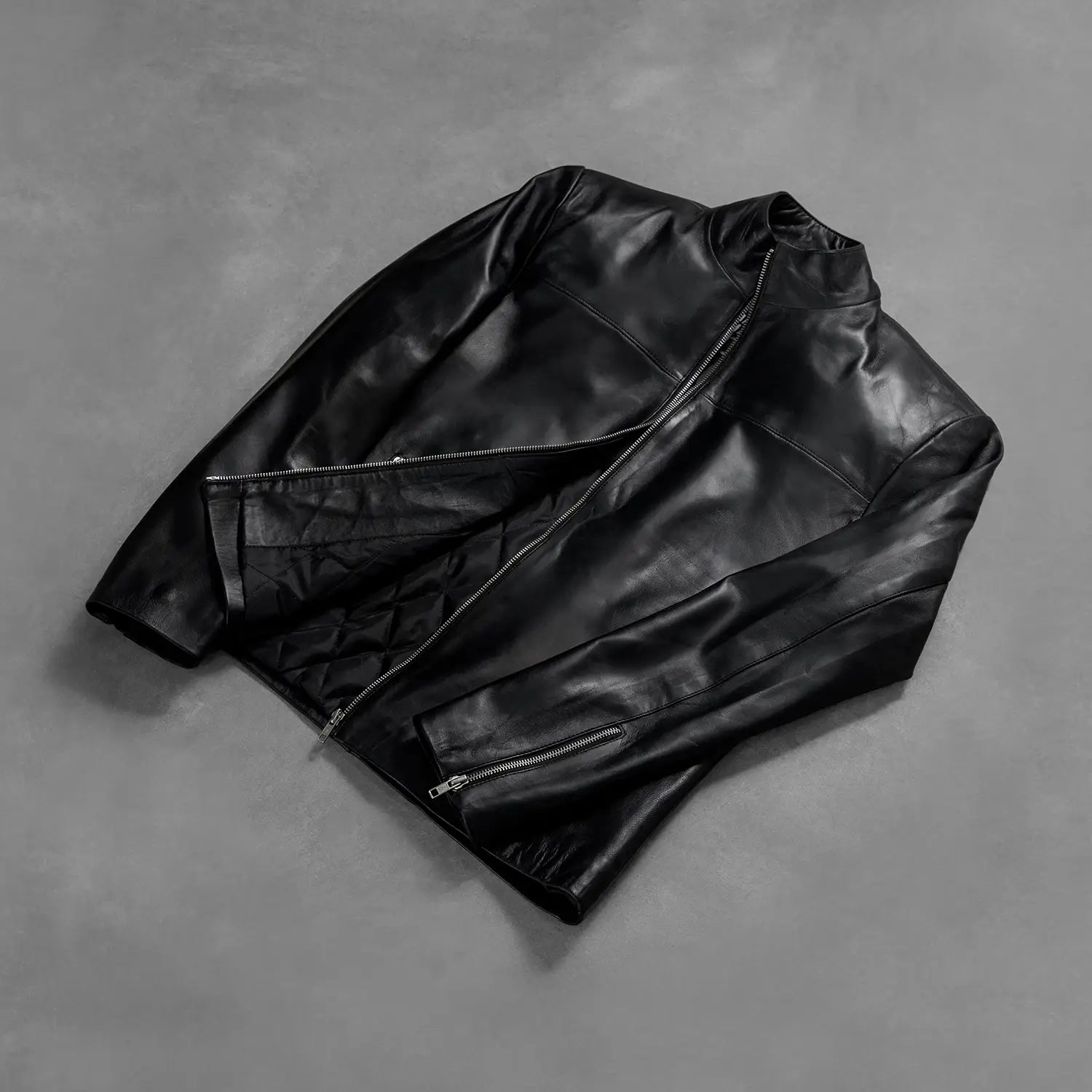 Sowachi Adornica Black Leather Biker Jacket