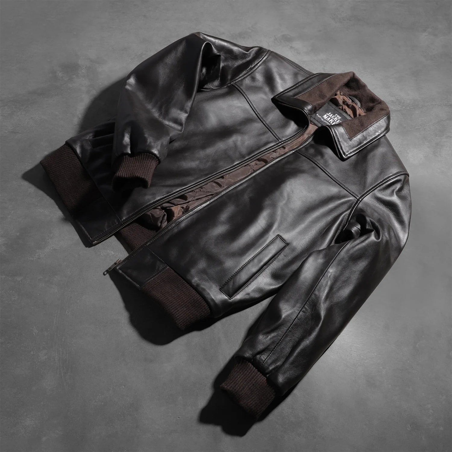 Sowachi Air Rolf Brown Leather Bomber Jacket