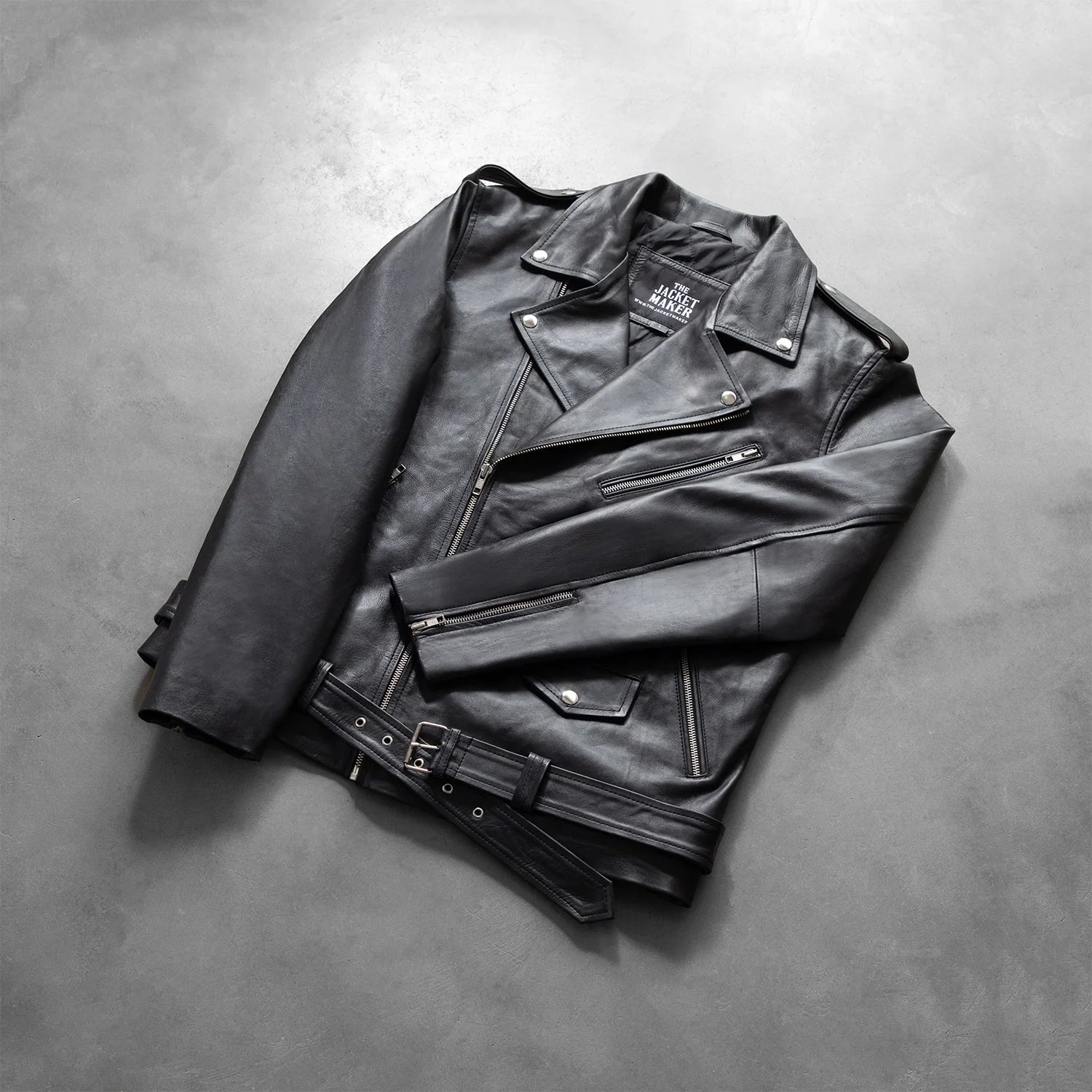 Sowachi Allaric Alley Black Leather Biker Jacket
