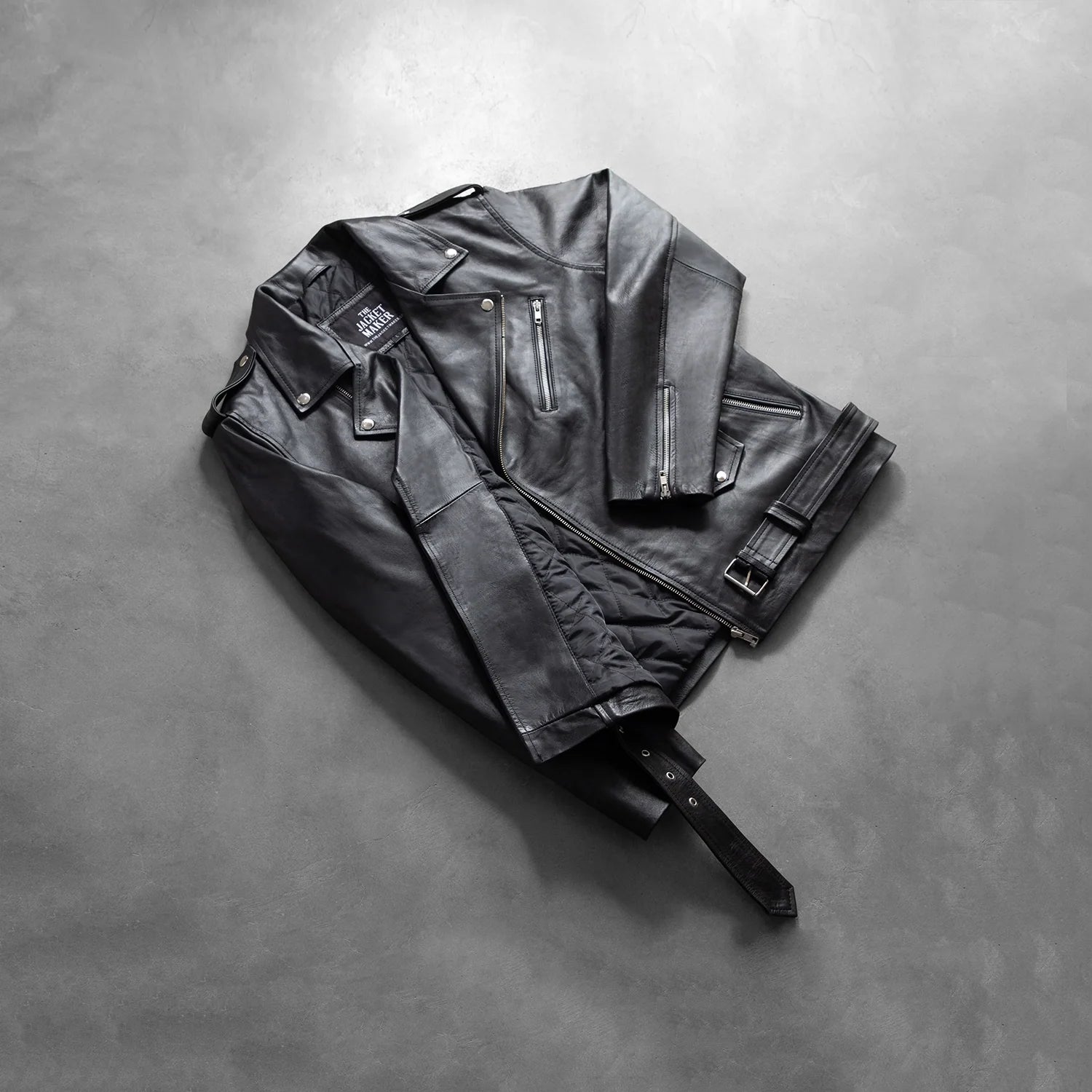 Sowachi FS] Allaric Alley Black Leather Biker Jacket