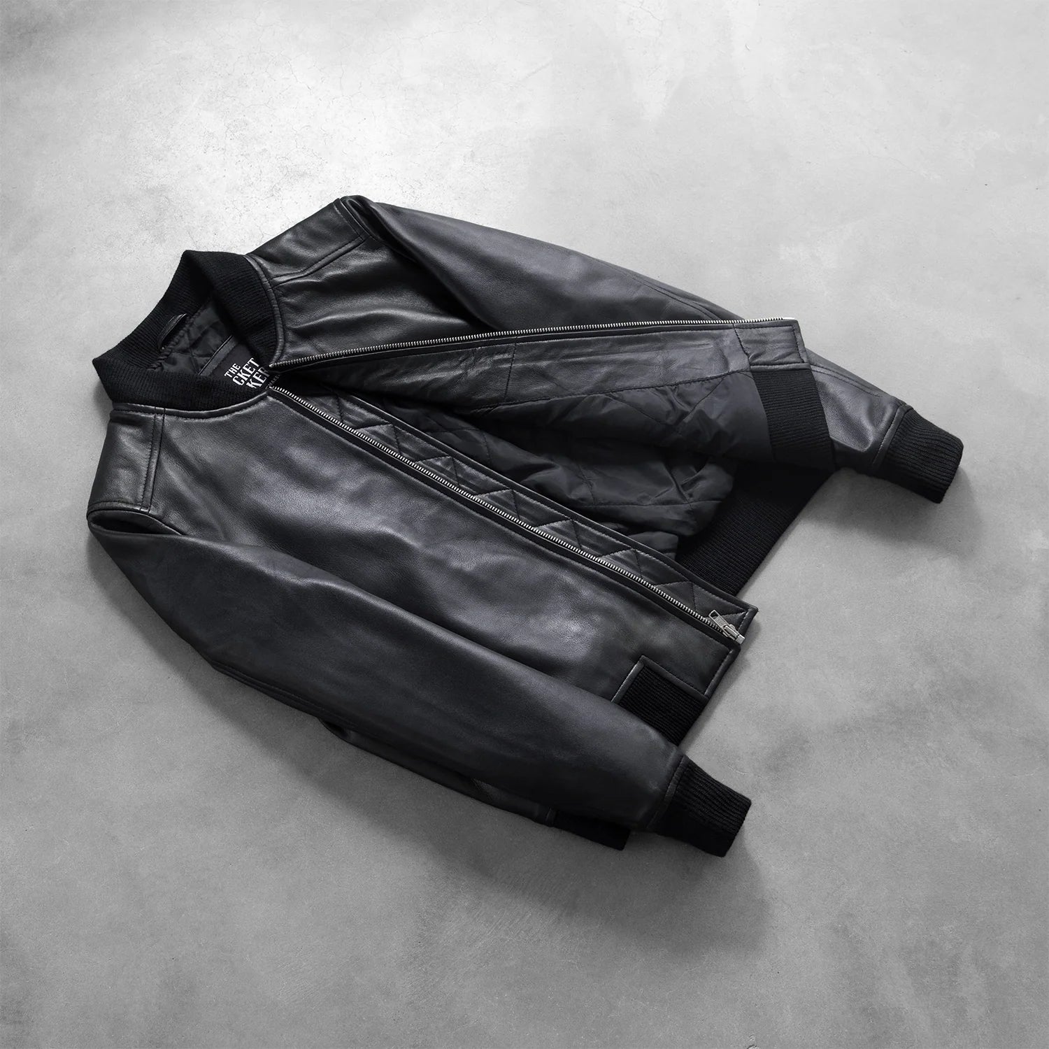Sowachi Bliss Black Leather Bomber Jacket