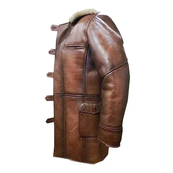 Sowachi Brown Sheepskin Leather Jacket For Men
