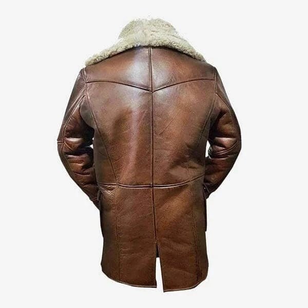 Sowachi Brown Sheepskin Leather Jacket For Men