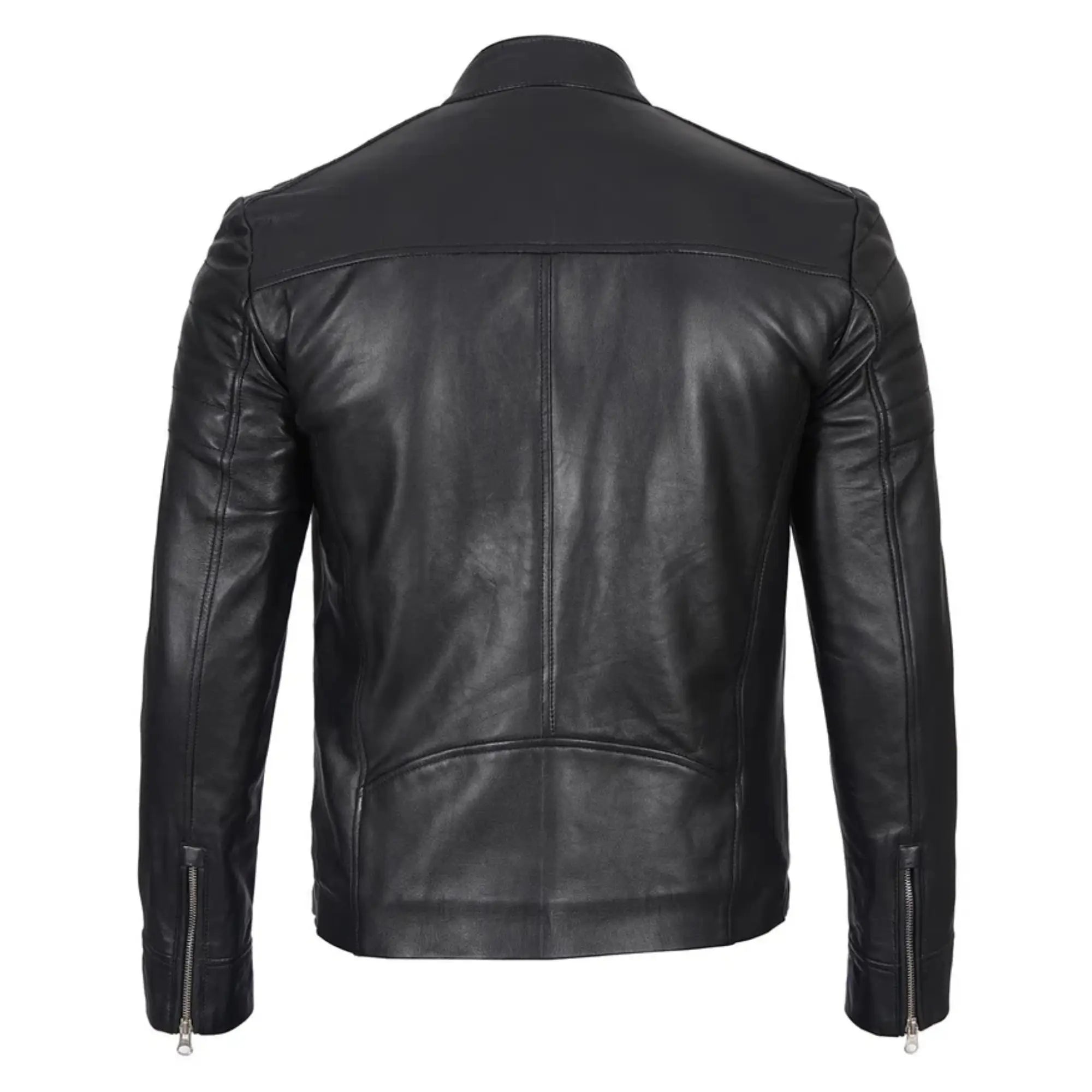 Sowachi Froster - Carrie Men's Black Cafe Racer Style Leather Jacket