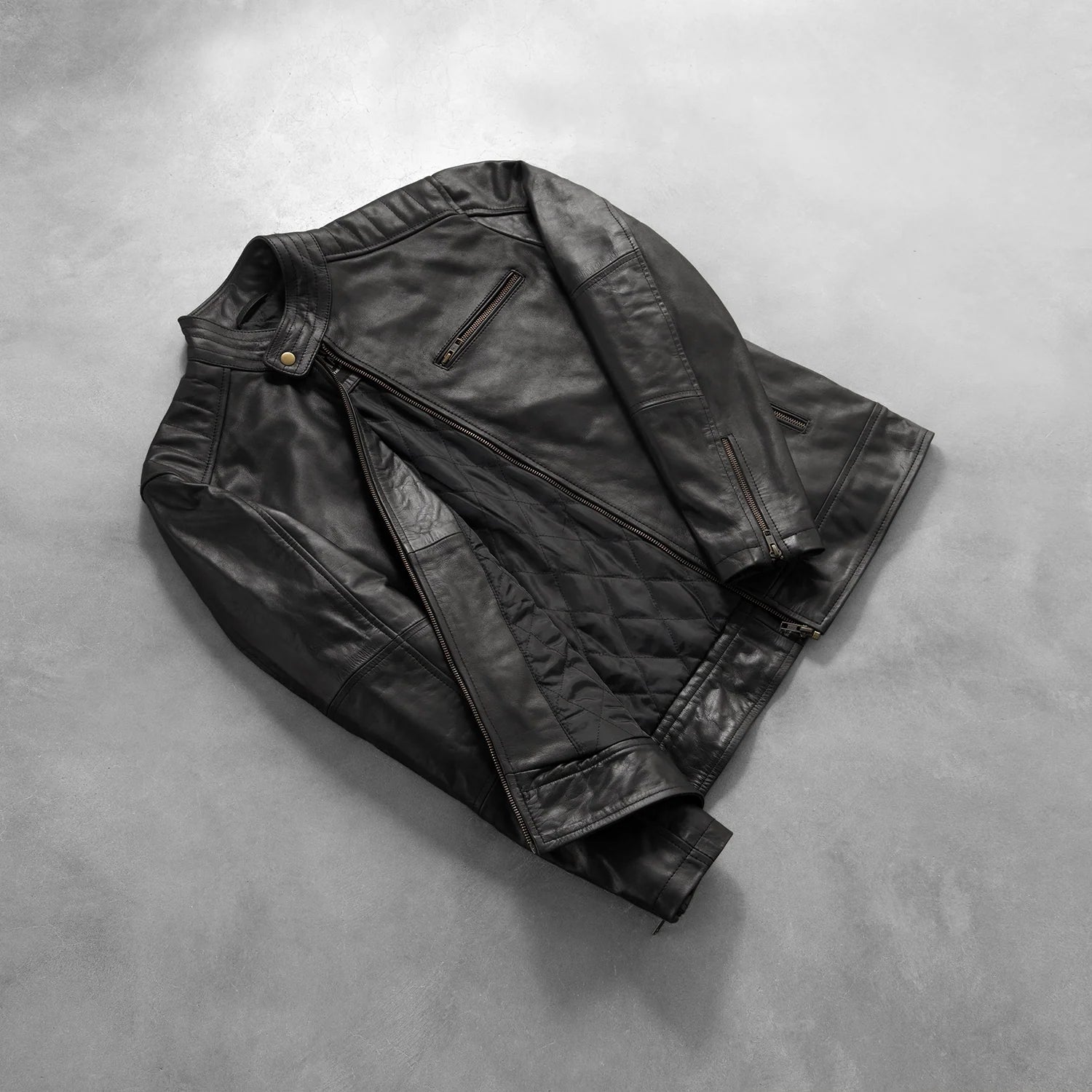 Sowachi [FS] Dean Black Leather Biker Jacket