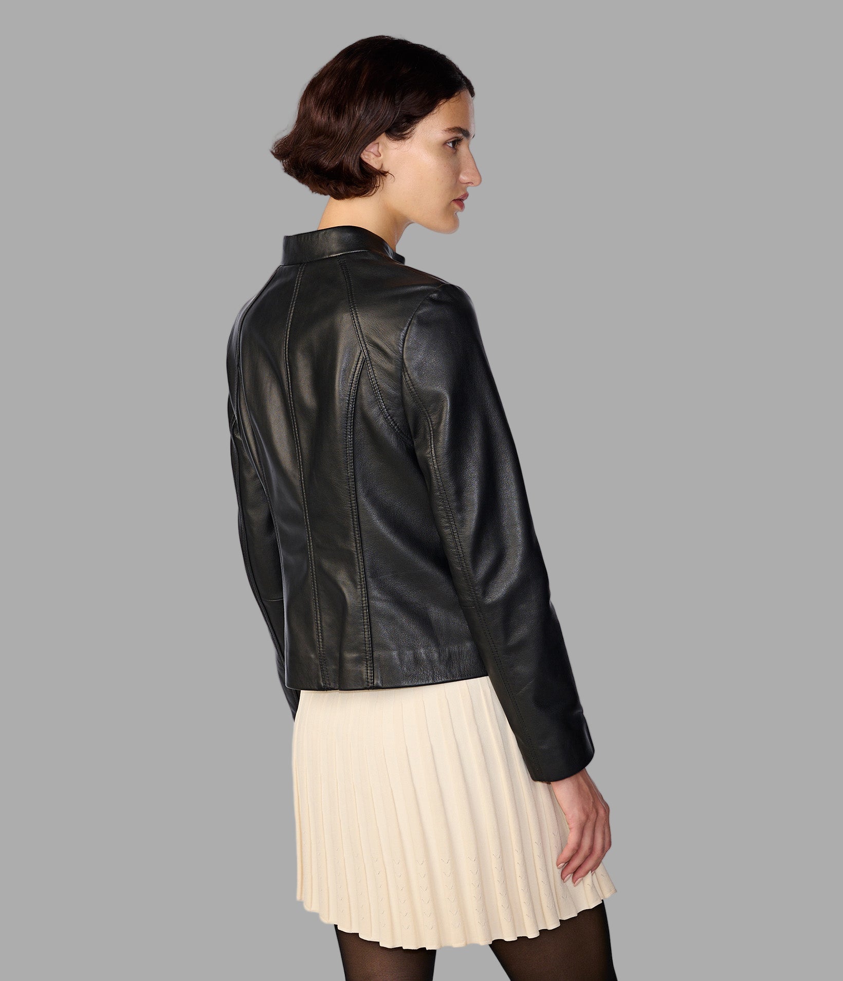 Meg Leather Scuba Jacket