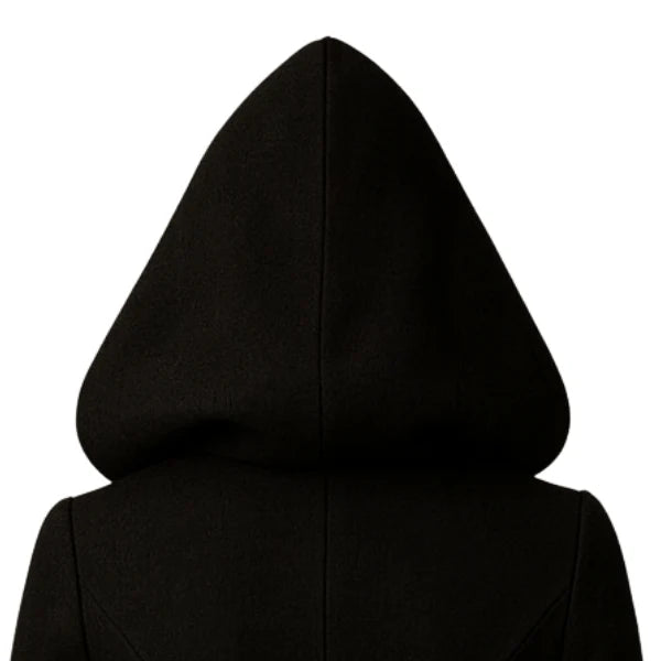 Sowachi Vespera - Women's Long Black Gothic Hooded Maxi Coat