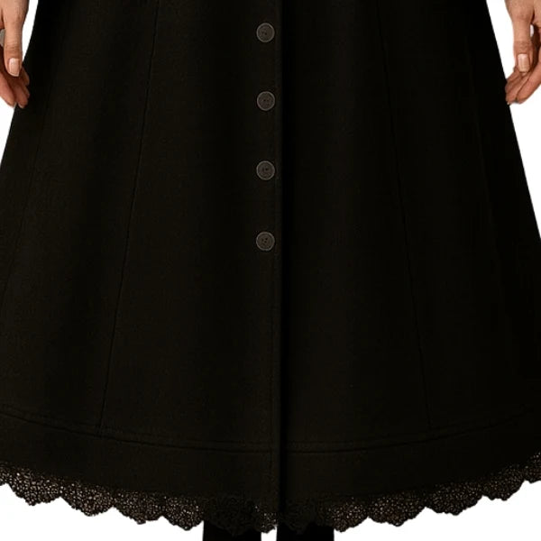 Sowachi Vespera - Women's Long Black Gothic Hooded Maxi Coat
