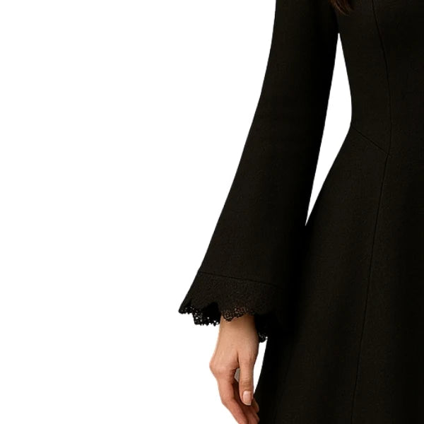 Sowachi Vespera - Women's Long Black Gothic Hooded Maxi Coat