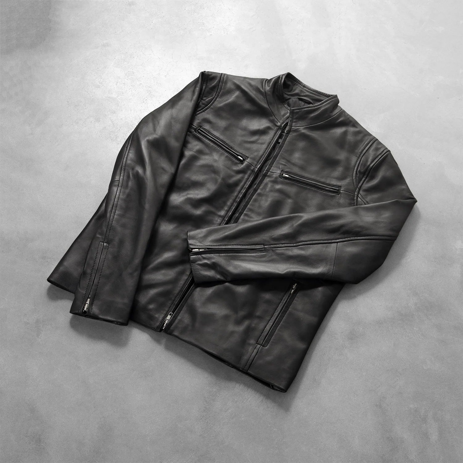 Sowachi Ionic Black Leather Jacket