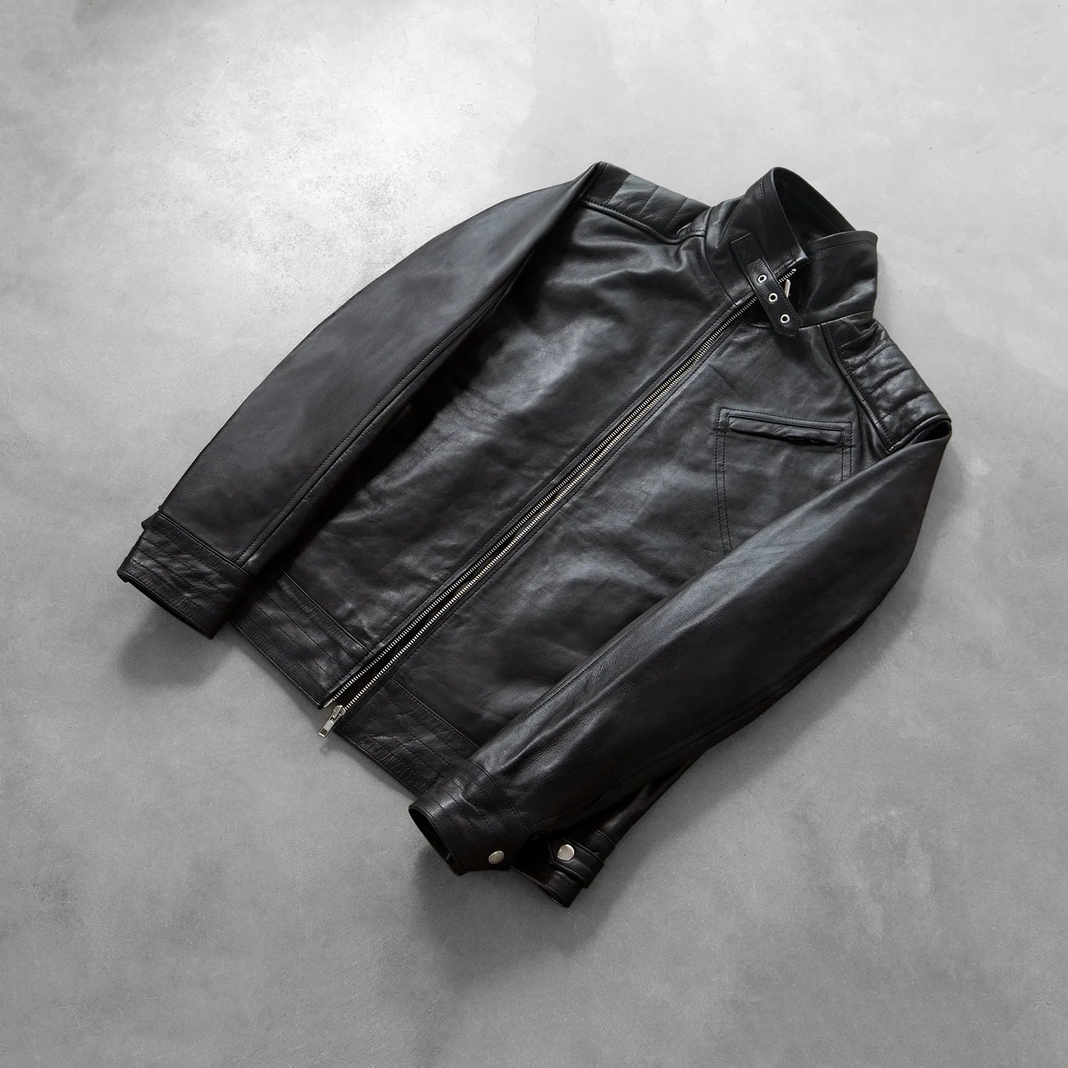 Sowachi Legacy Black Leather Biker Jacket