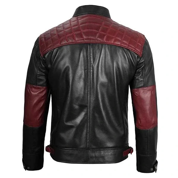 Sowachi Logan - Men Quilted Motorcycle Leather Jacket