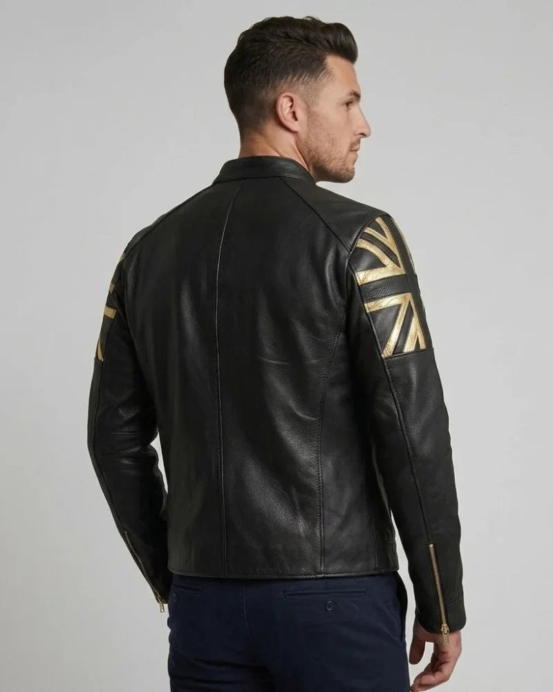Sowachi Renzor - Men Vintage Black Cafe Racer Leather Jacket