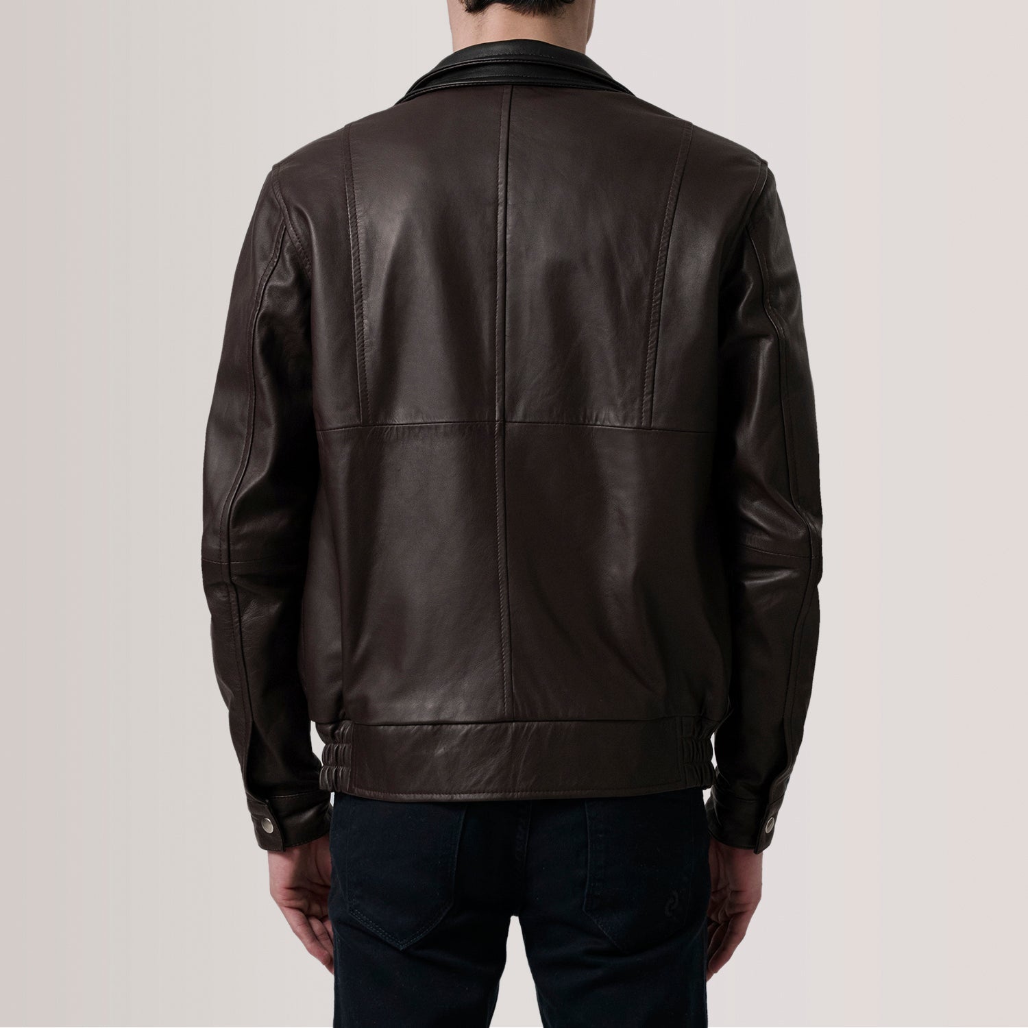 Sowachi Alfred Maroon Leather Bomber Jacket