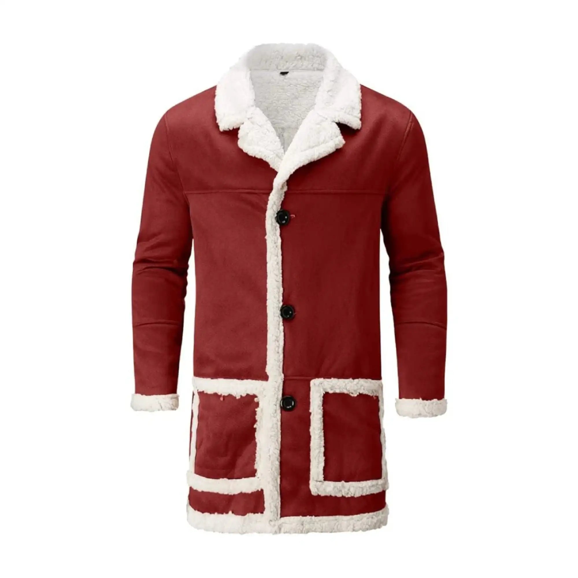 Sowachi Men's Bomber Leather Fur Trench Coats