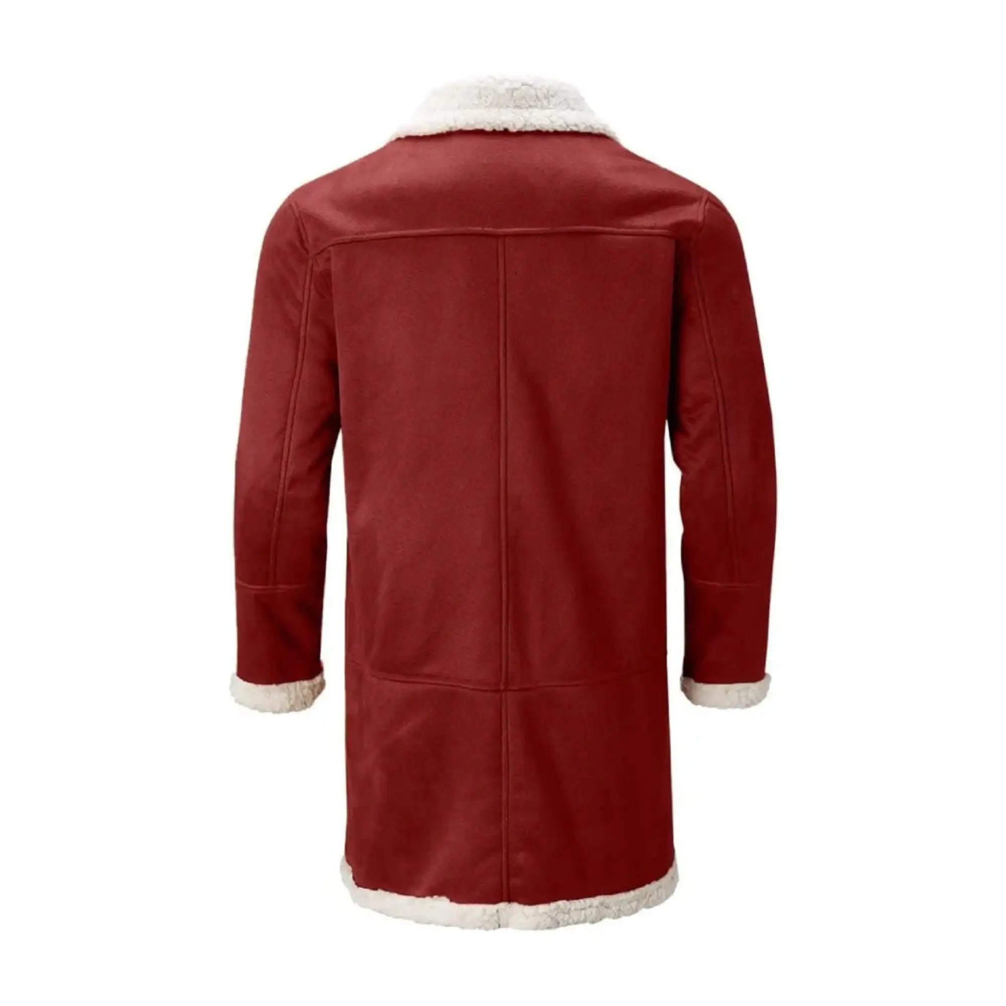 Sowachi Men's Bomber Leather Fur Trench Coats