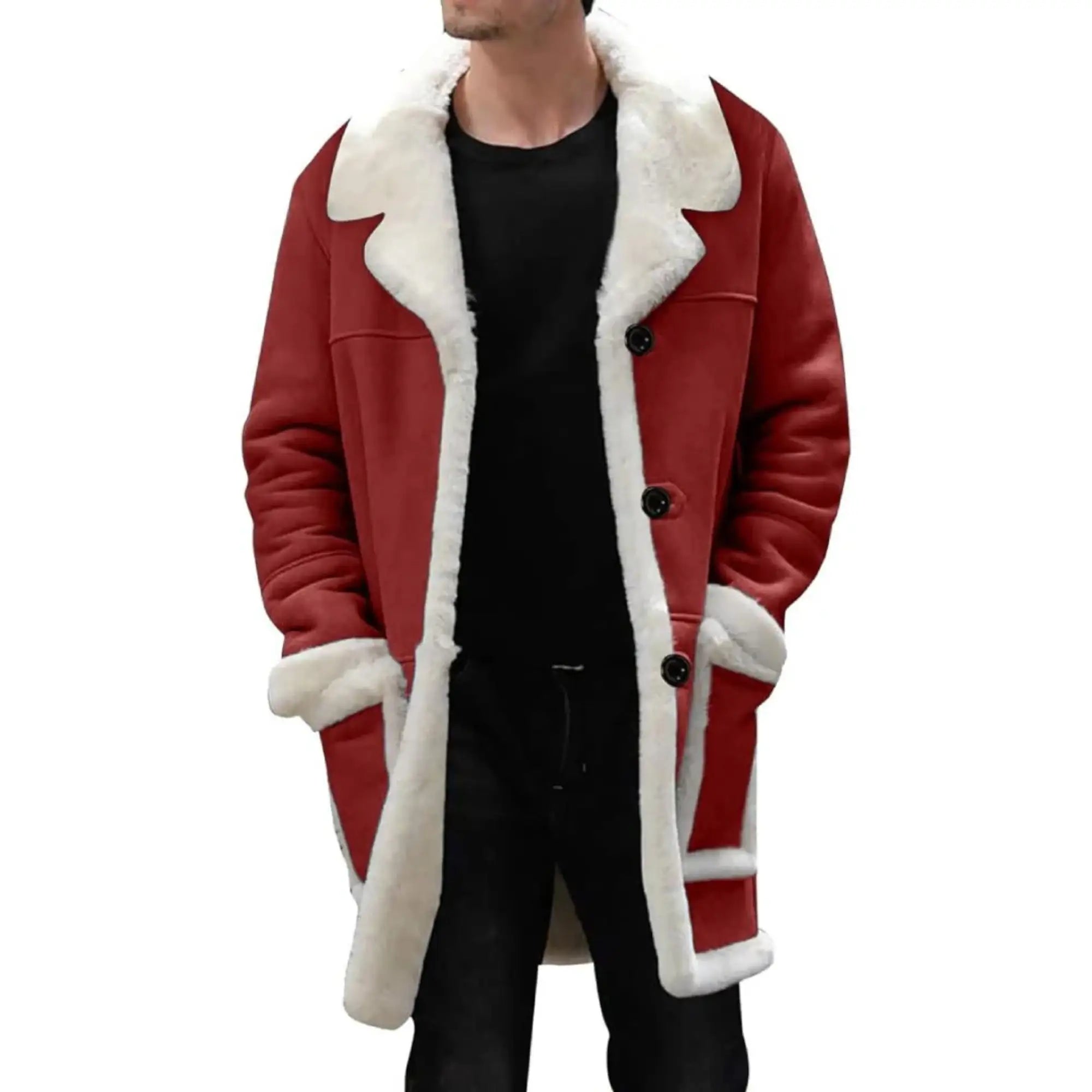 Sowachi Men's Bomber Leather Fur Trench Coats