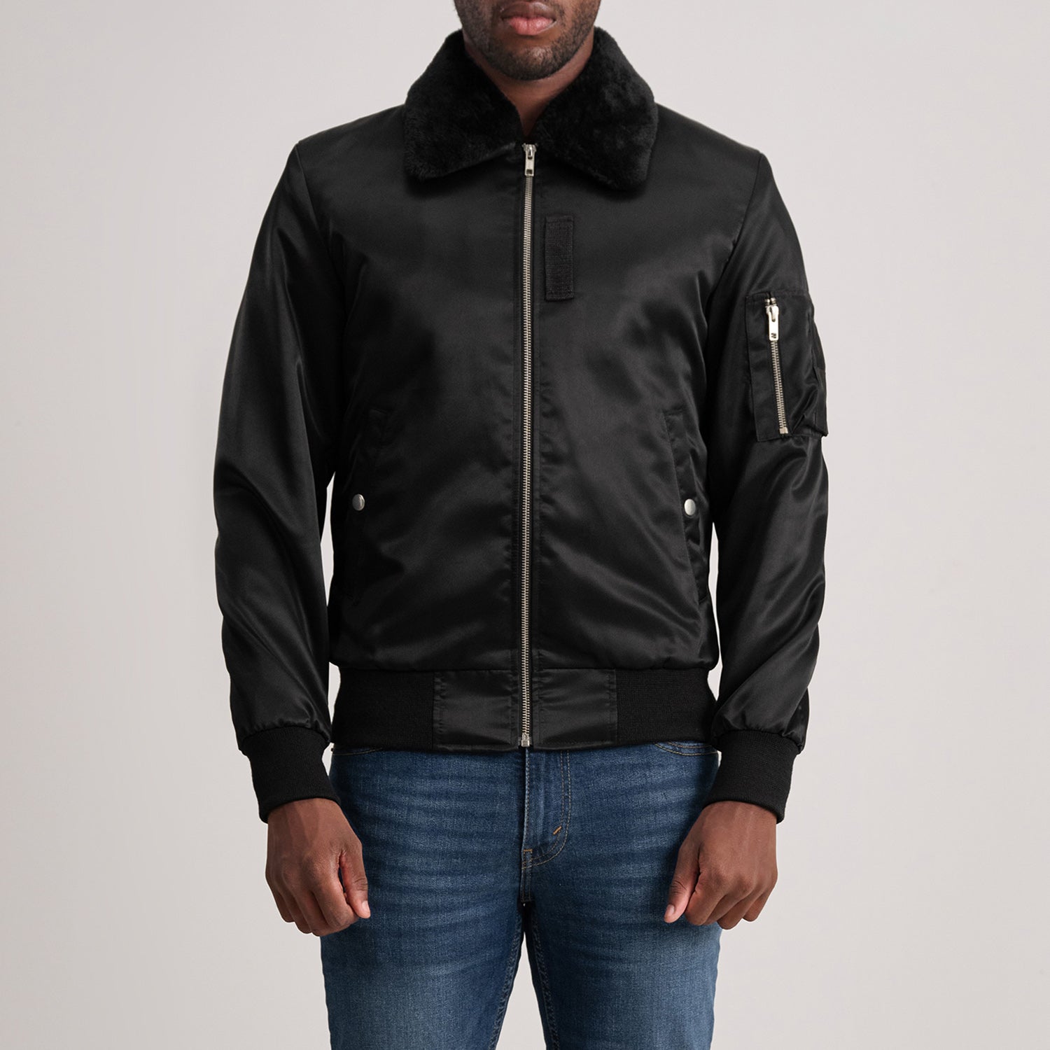 Sowachi Clyde B-15 Black Bomber Jacket