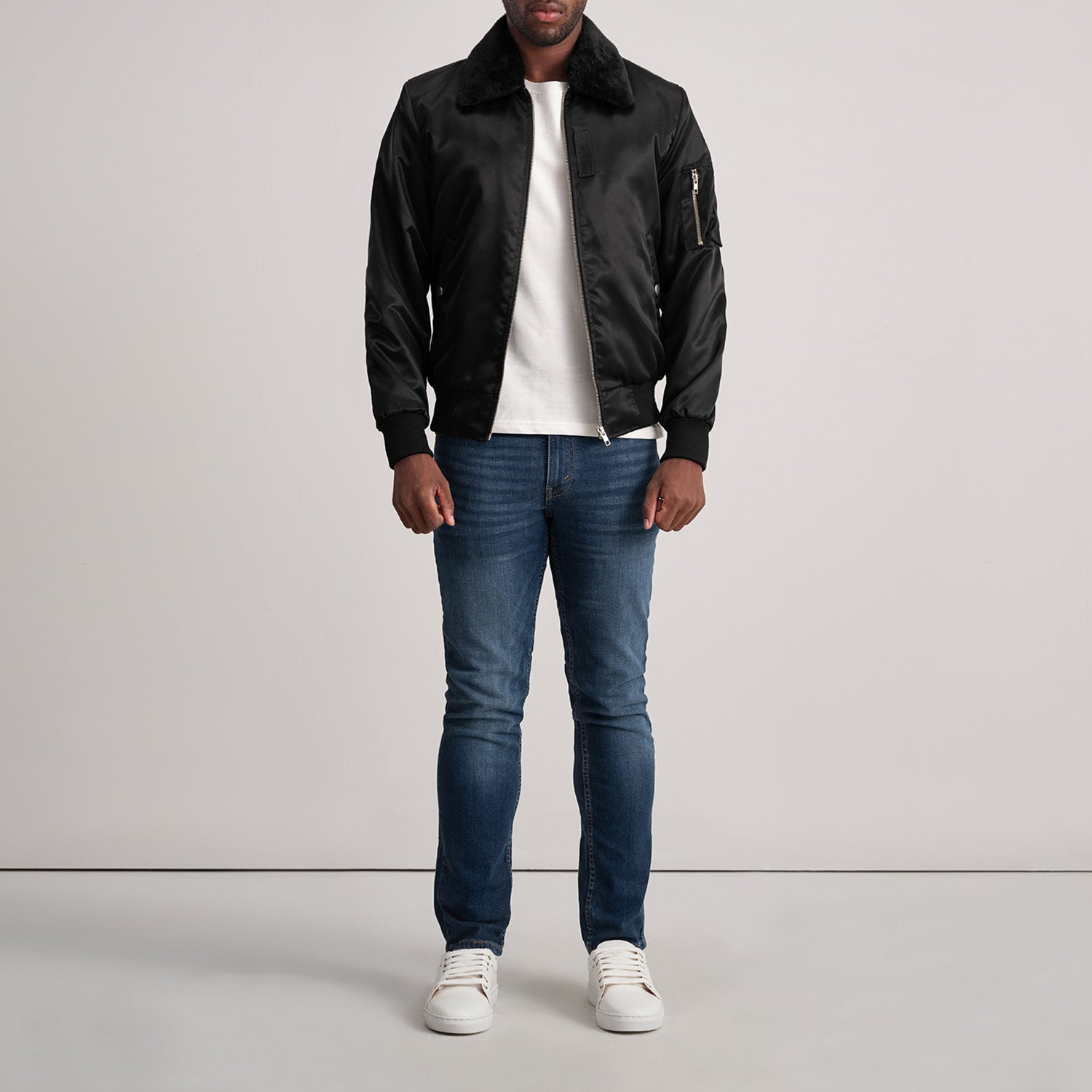 Sowachi Clyde B-15 Black Bomber Jacket