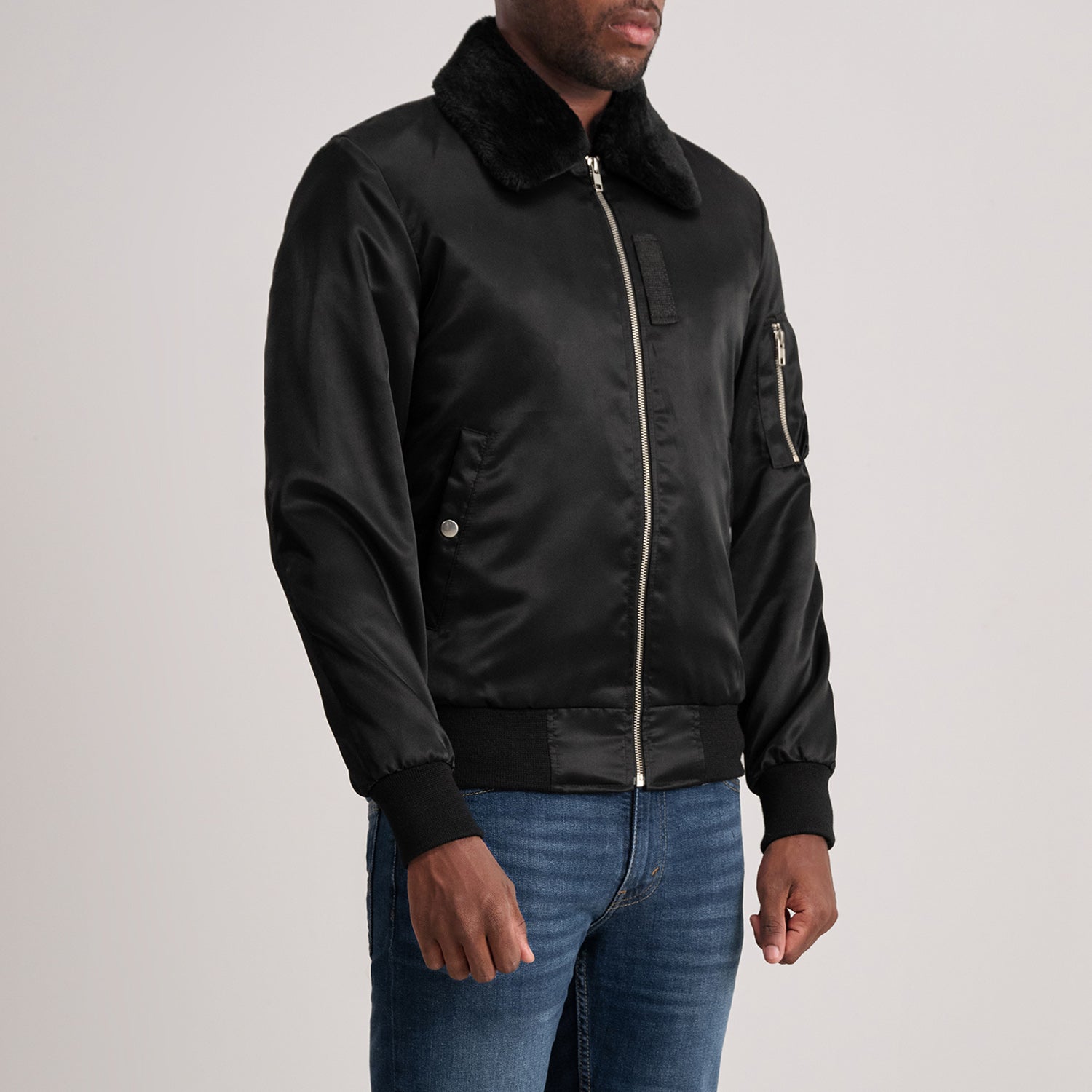 Sowachi Clyde B-15 Black Bomber Jacket