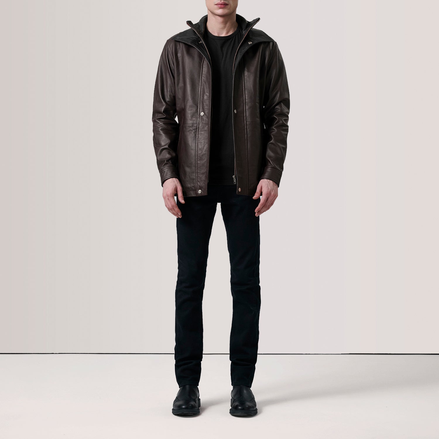 Sowachi Connor Maroon Leather Coat