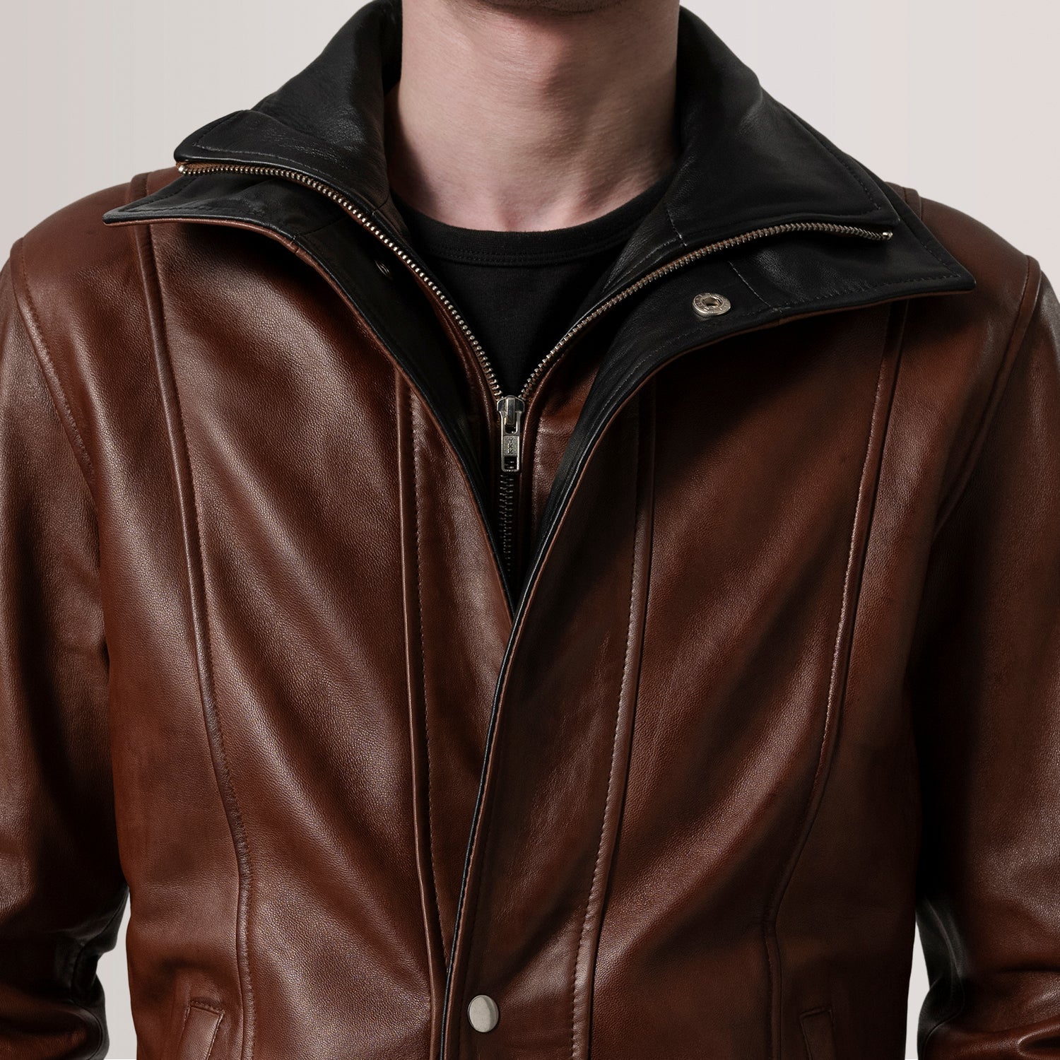 Sowachi Connor Waxed Brown Leather Coat