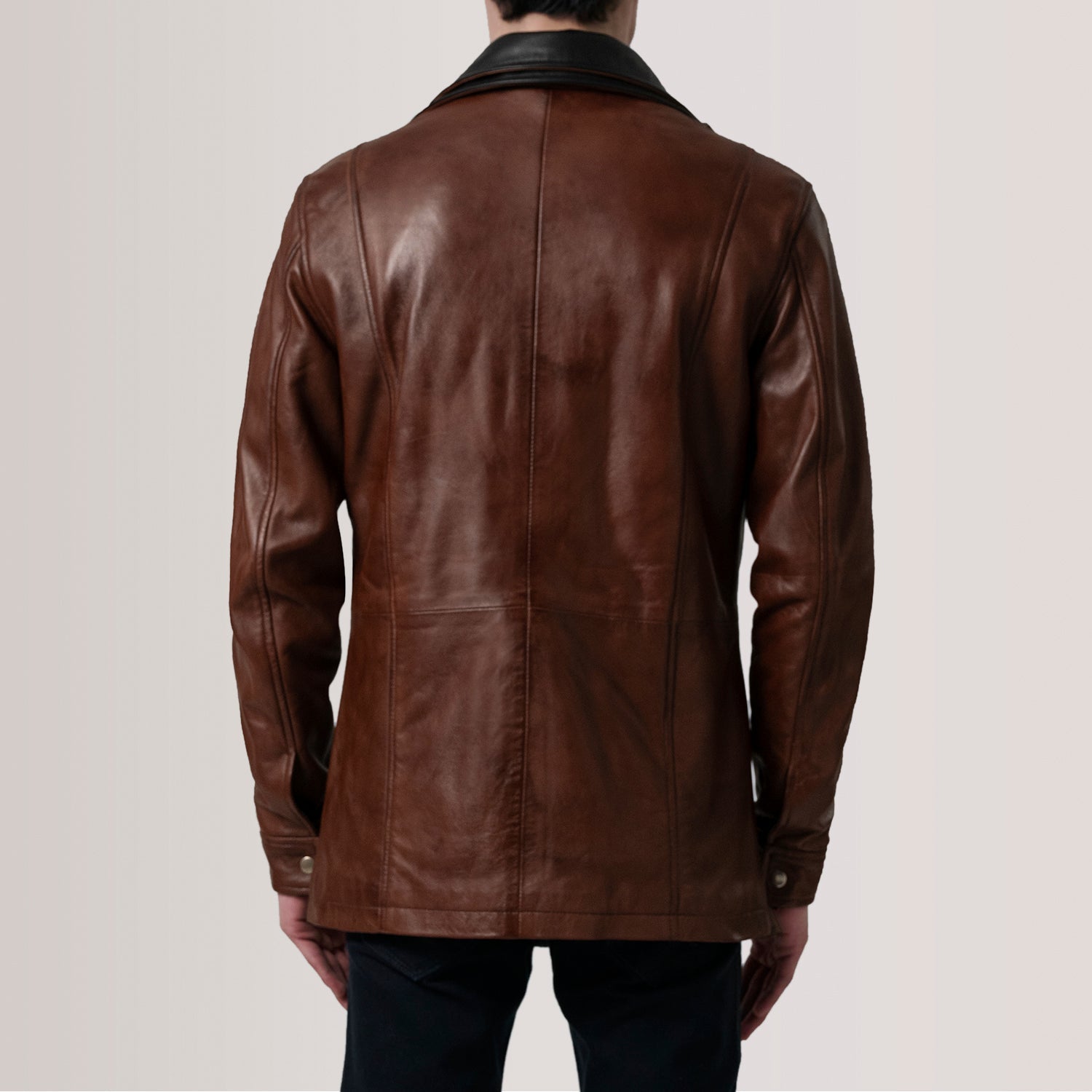 Sowachi Connor Waxed Brown Leather Coat