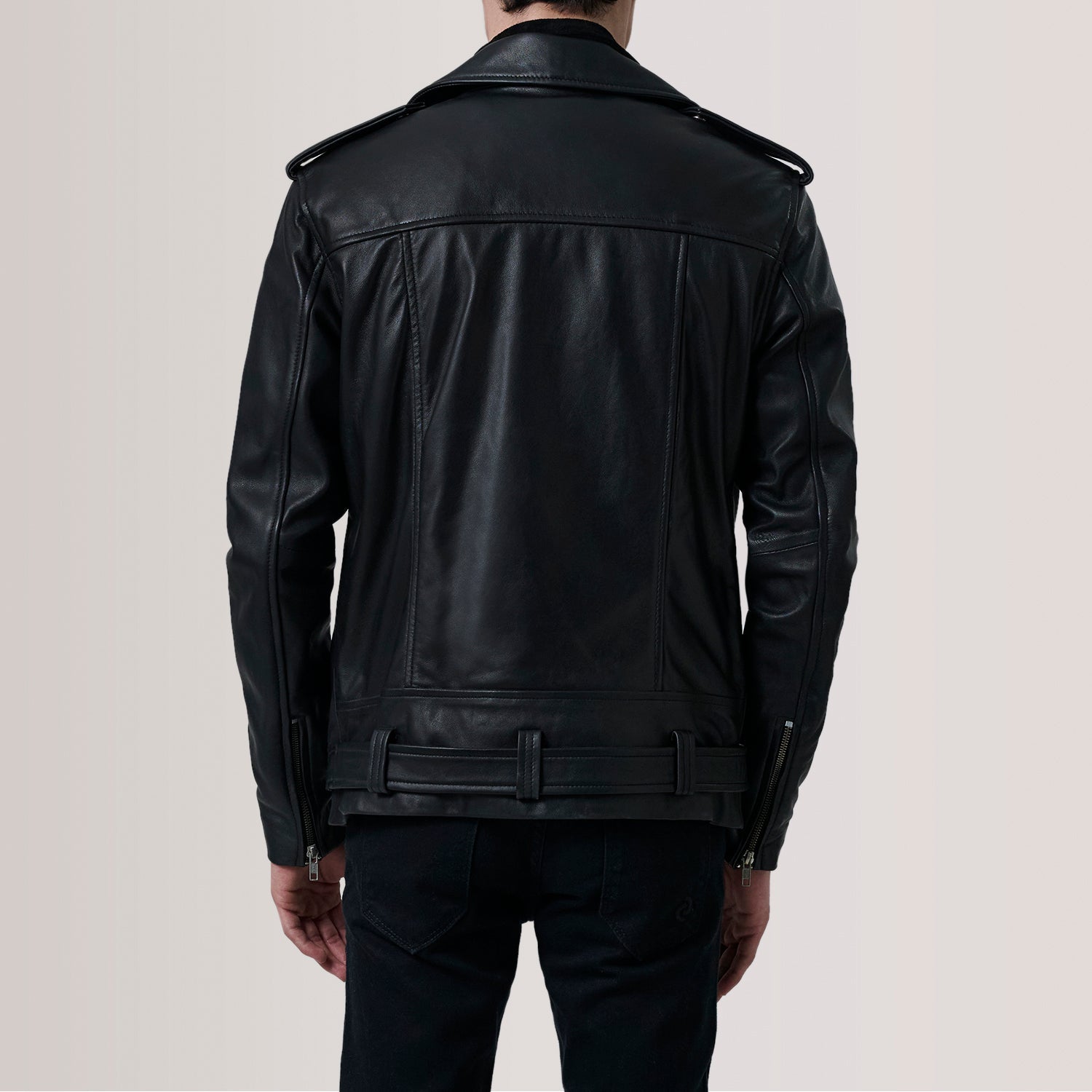 Sowachi Kole Black Leather Double Rider Jacket