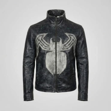 Sowachi Men's Real Sheepskin Black Leather Movie Inspired Jacket