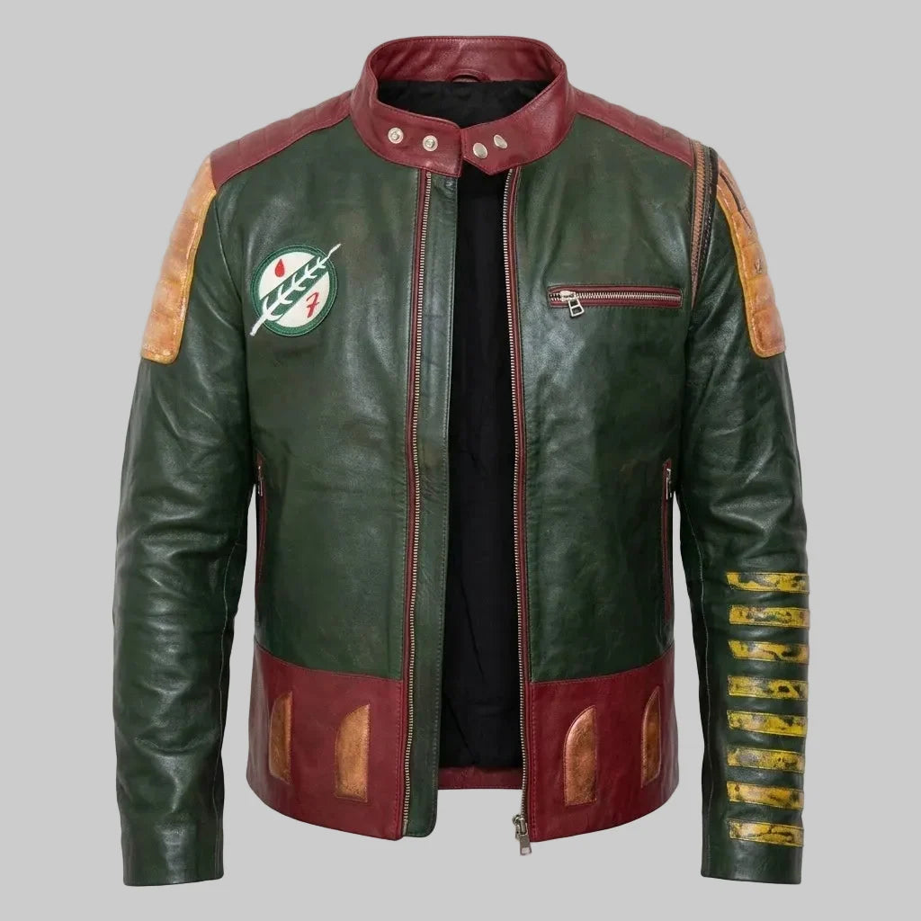 Sowachi Men's Real Sheepskin Leather Movie Inspired Jacket