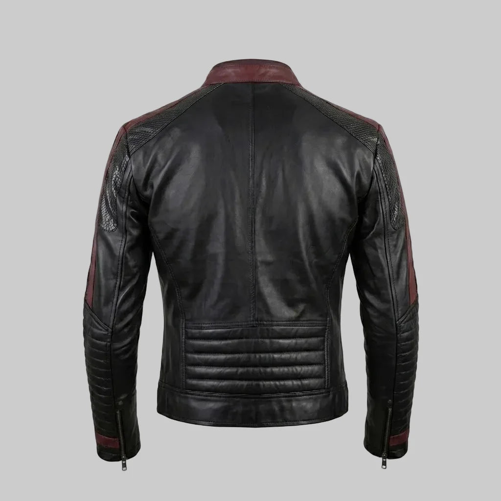 Sowachi Men's Real Sheepskin Leather Video Game Inspired Jacket