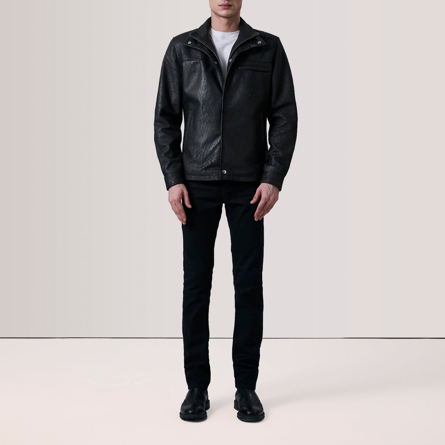 Sowachi Sean Black Snuffed Classic Jacket