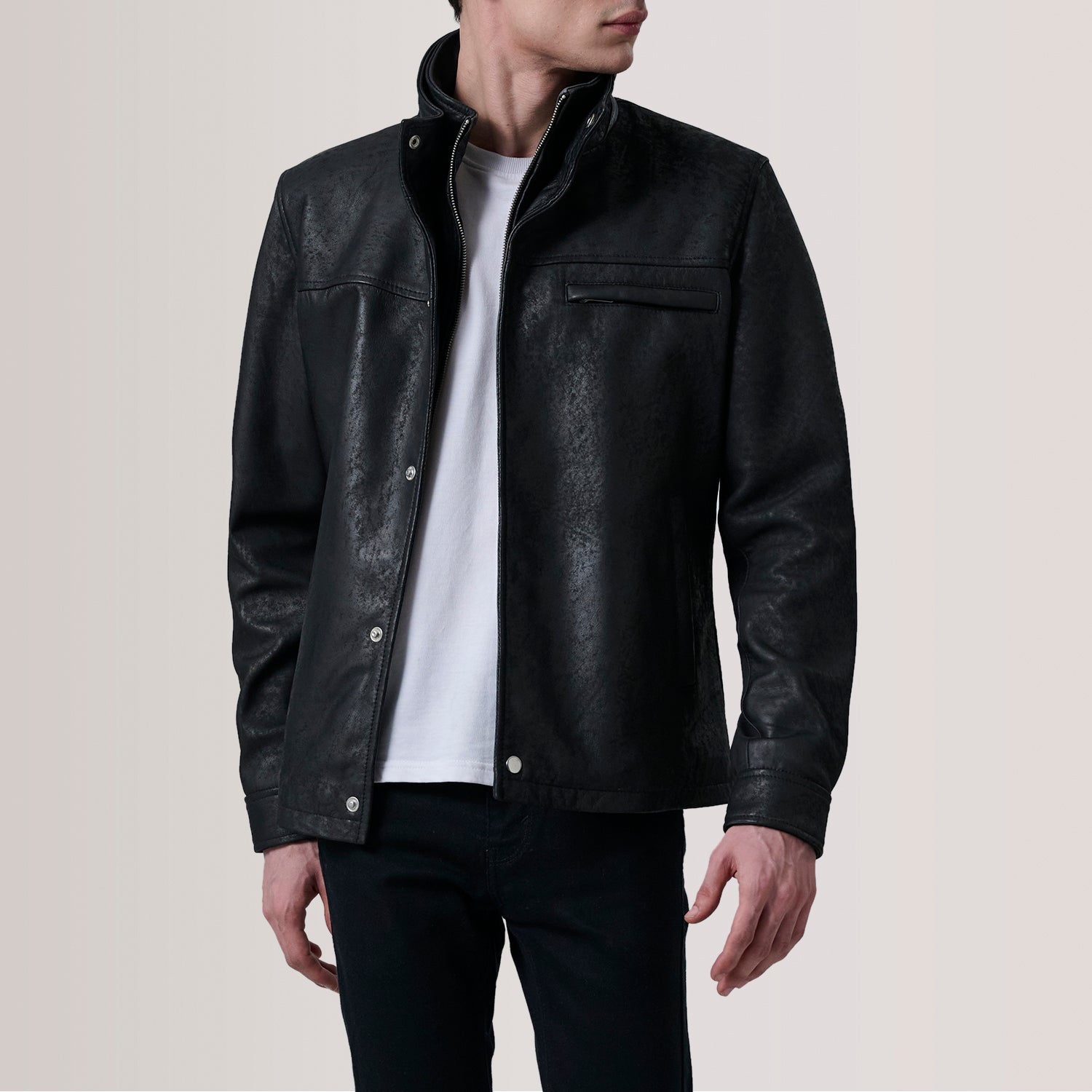 Sowachi Sean Black Snuffed Classic Jacket