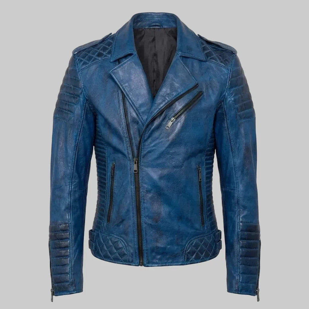 Sowachi Men's Real Sheepskin Leather Anime Inspired Jacket