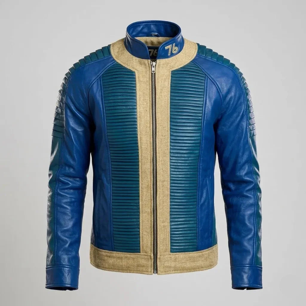 Sowachi Men's Sheepskin Leather Video Game Inspired Jacket