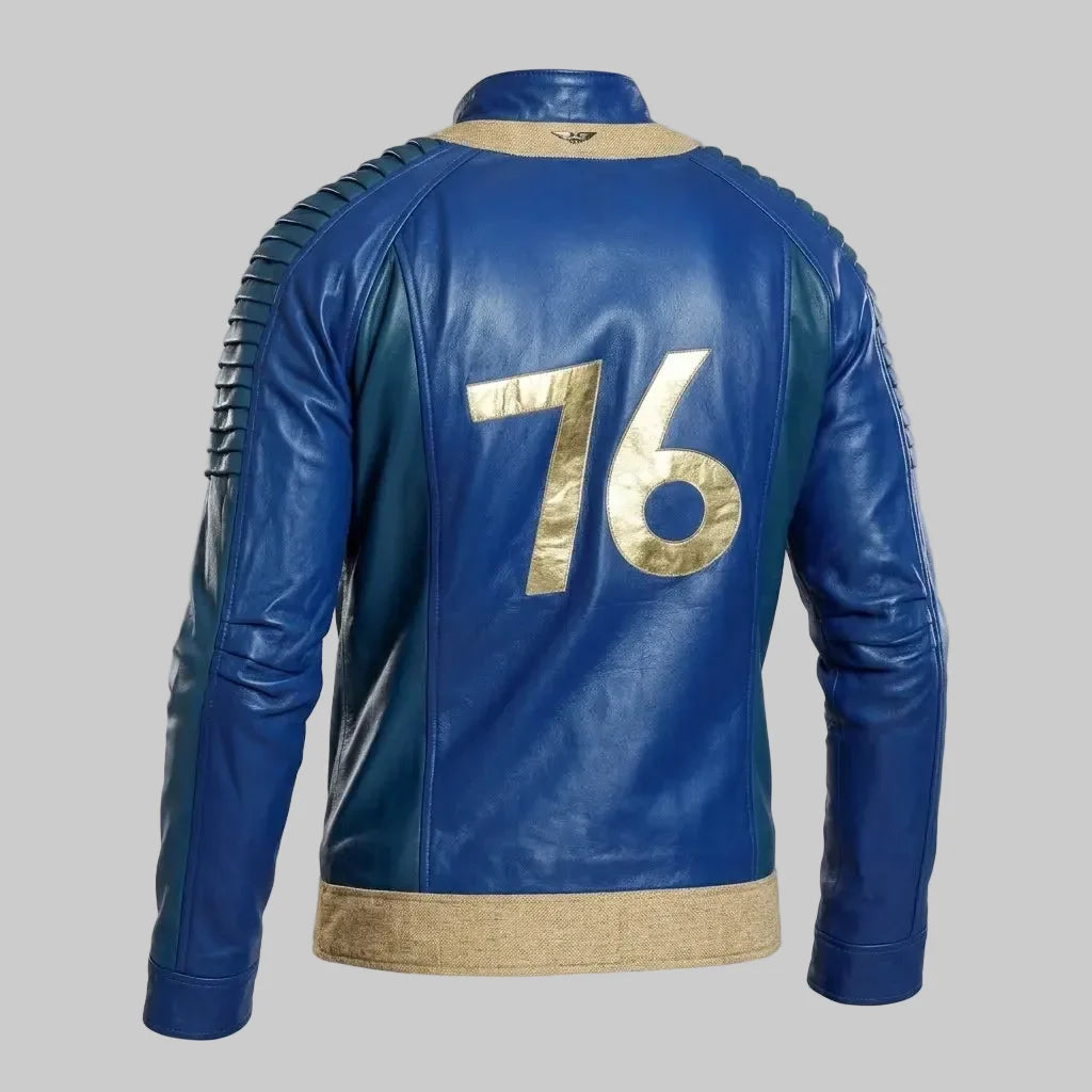 Sowachi Men's Sheepskin Leather Video Game Inspired Jacket