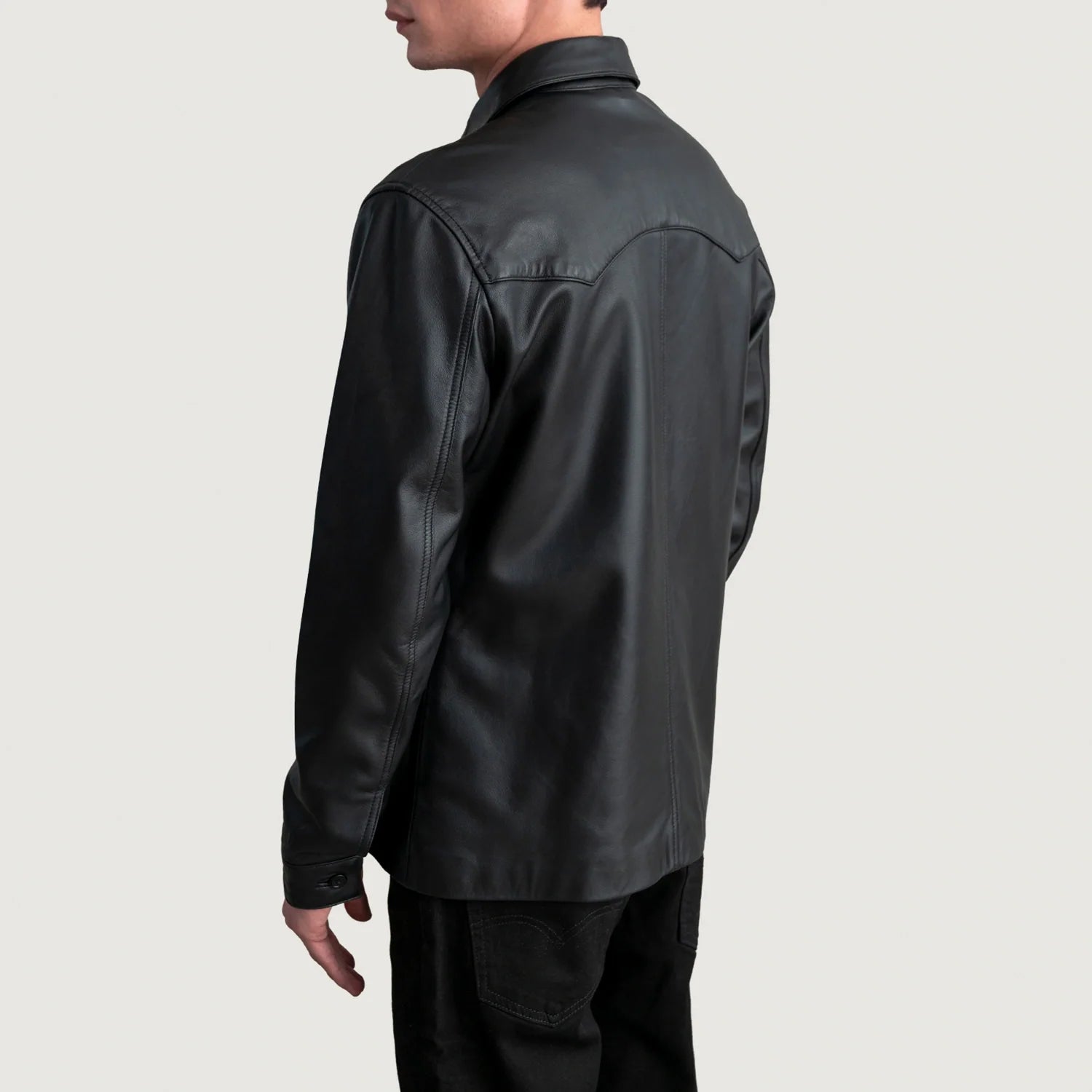 Sowachi Bronco Black Leather Shirt