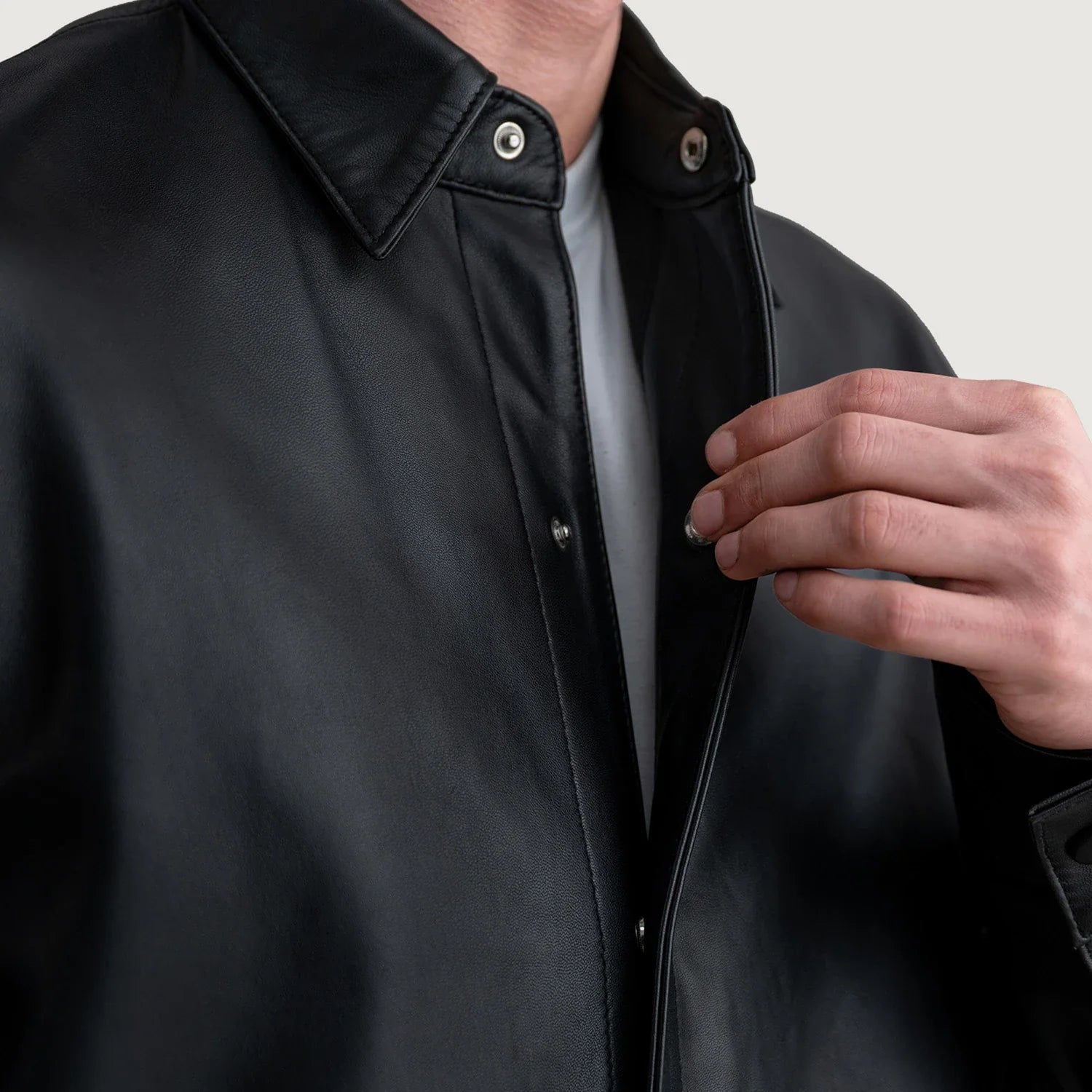 Sowachi Haven Black Leather Shirt