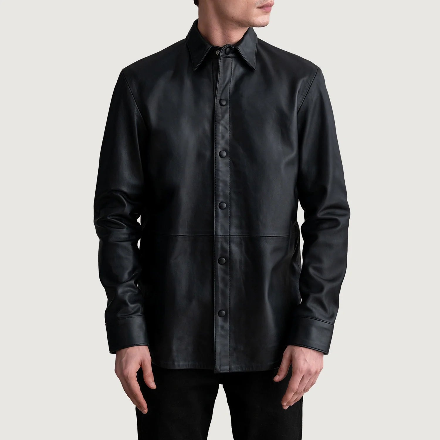 Sowachi Haven Black Leather Shirt