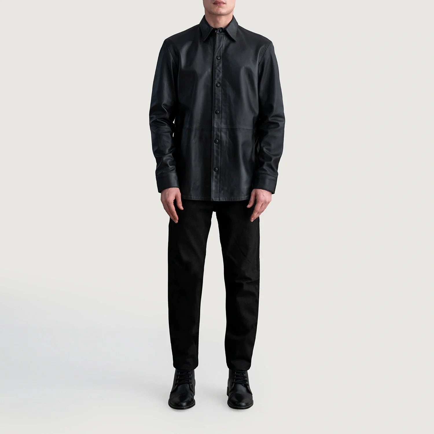 Sowachi Haven Black Leather Shirt