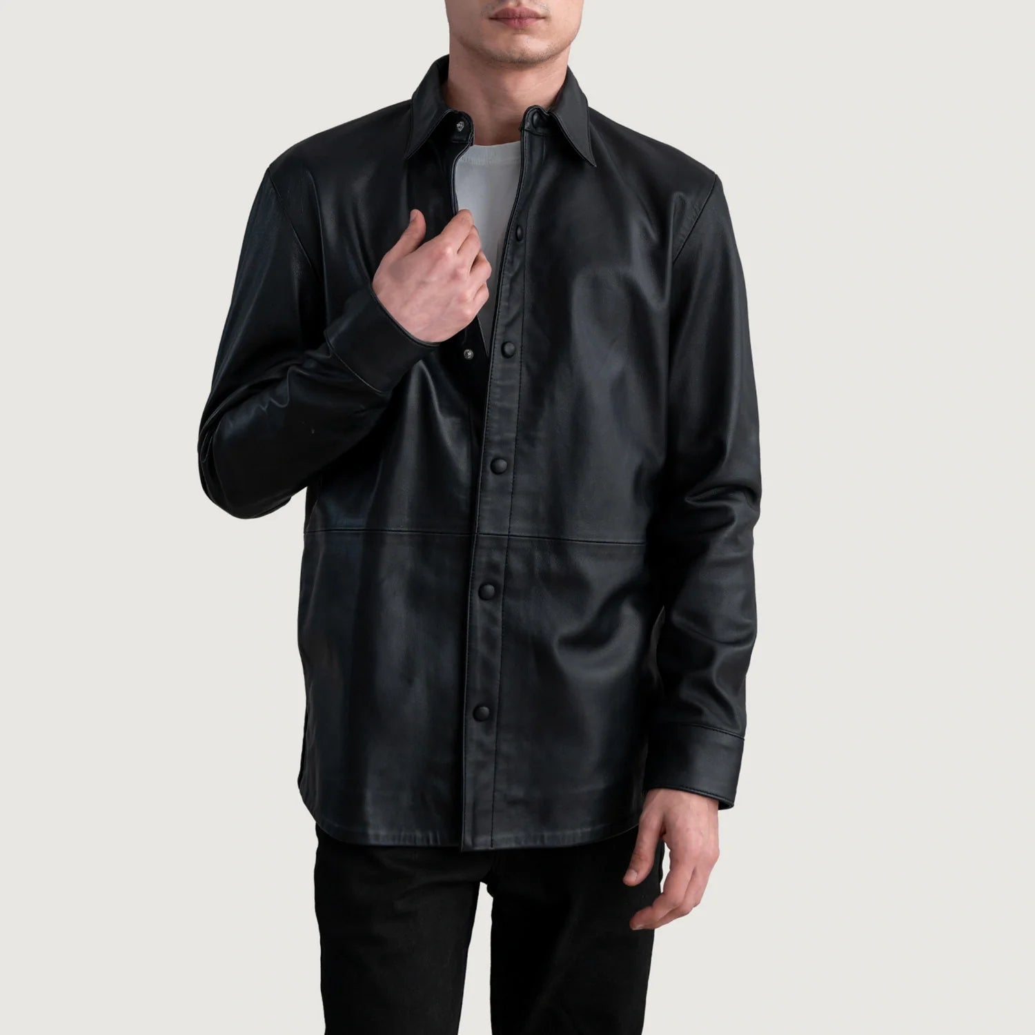 Sowachi Haven Black Leather Shirt